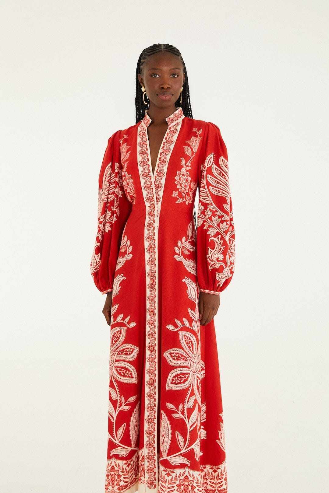 Red Miranda Lenzing™ Ecovero™ Euroflax™ Maxi Dress | FARM Rio