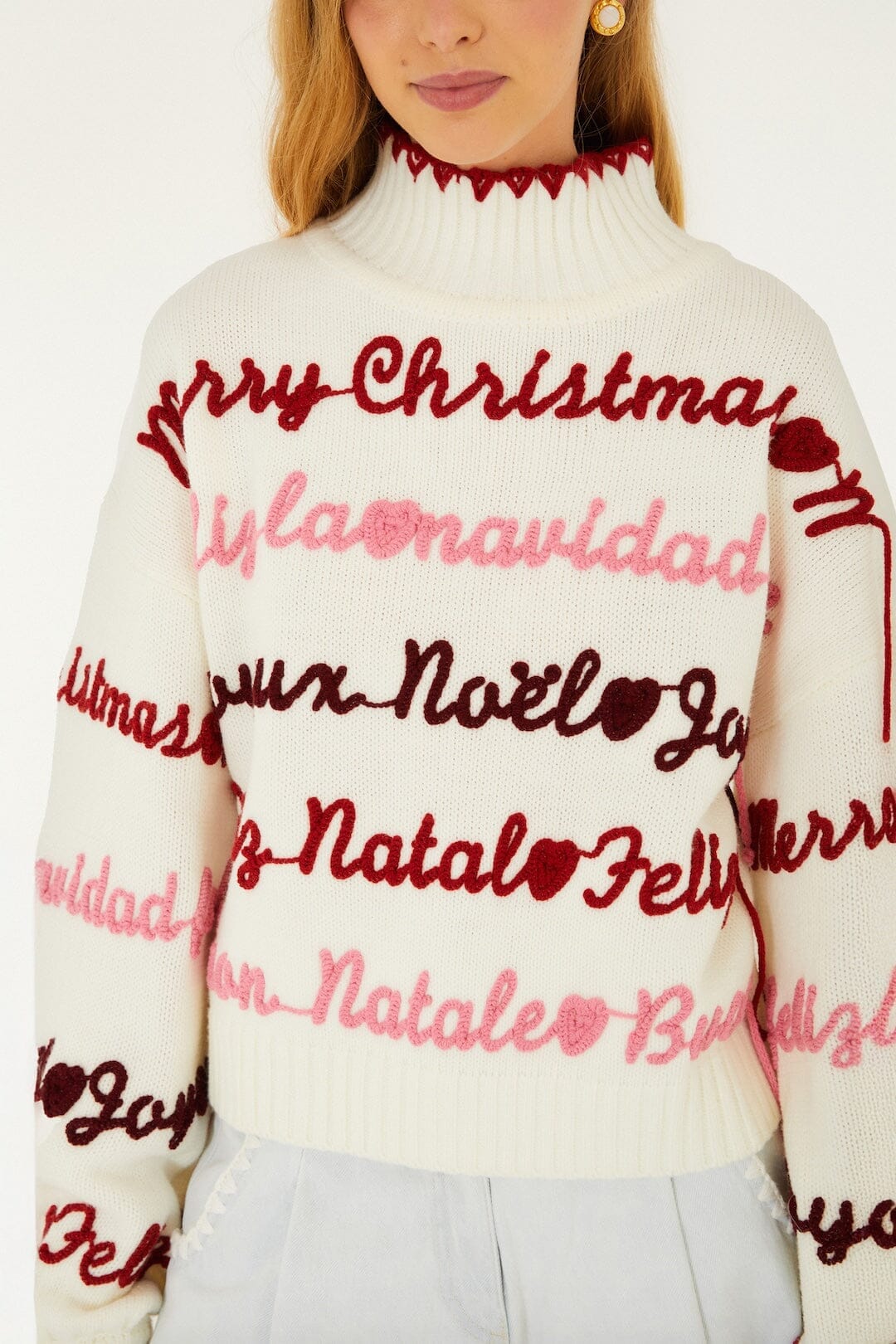 Off-White Merry Christmas Knit Sweater
