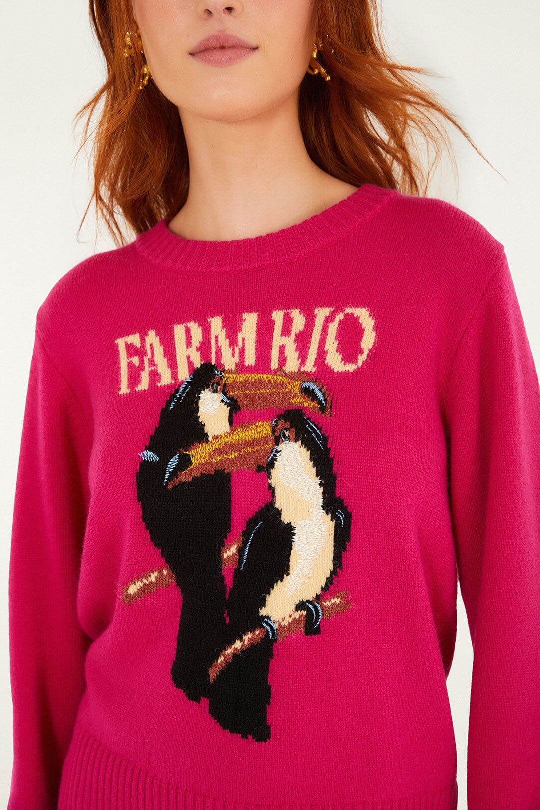 Pink Farm Rio Toucan Knit Sweater