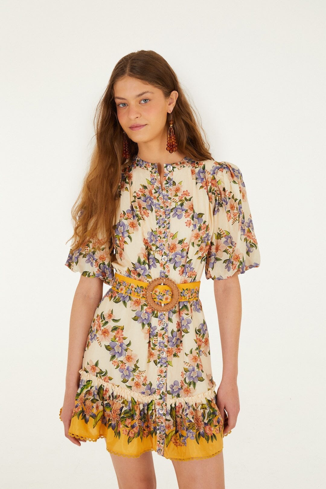 Sand Hilo Stripes Mini Dress