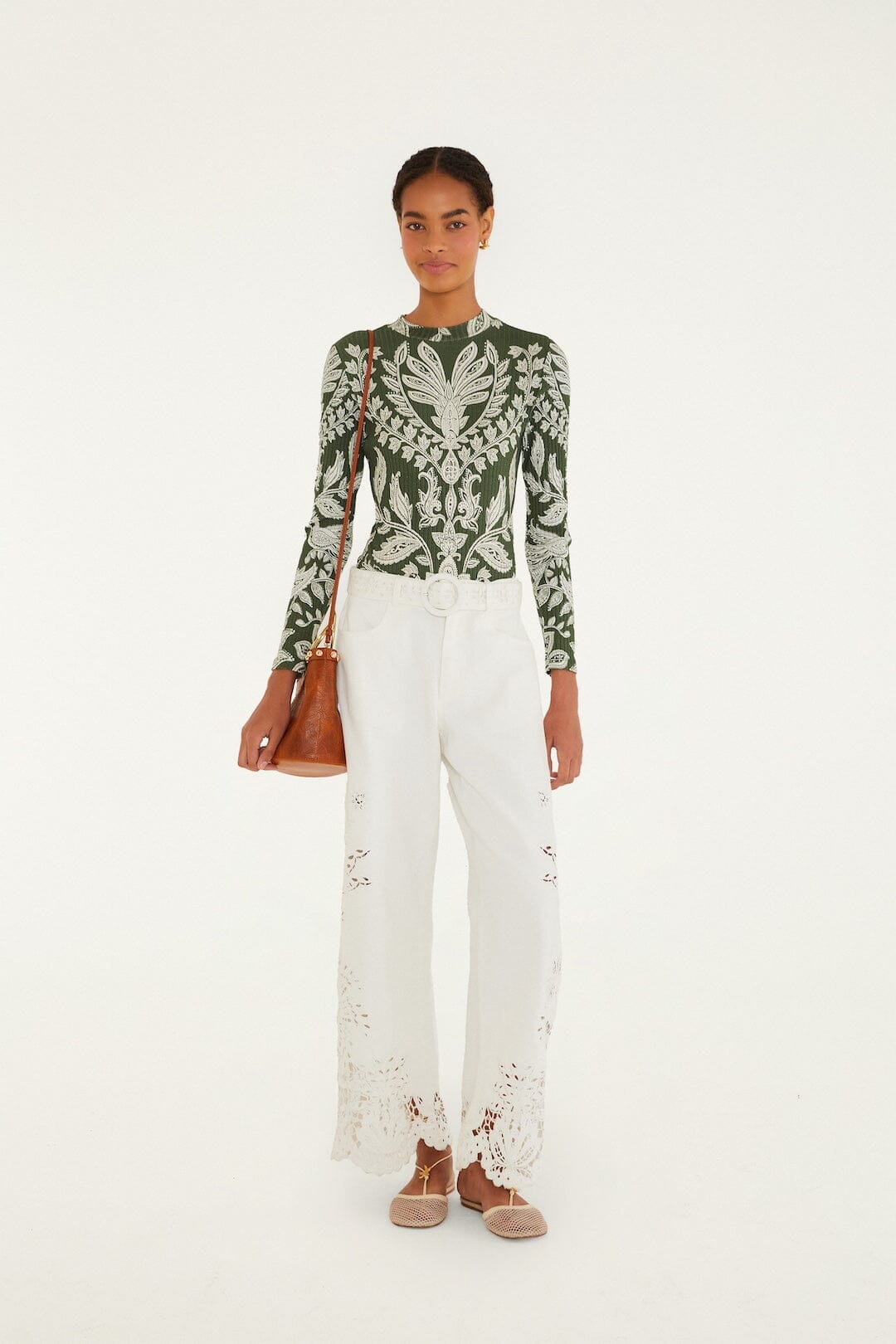 Dark Green Miranda Long Sleeve Bodysuit