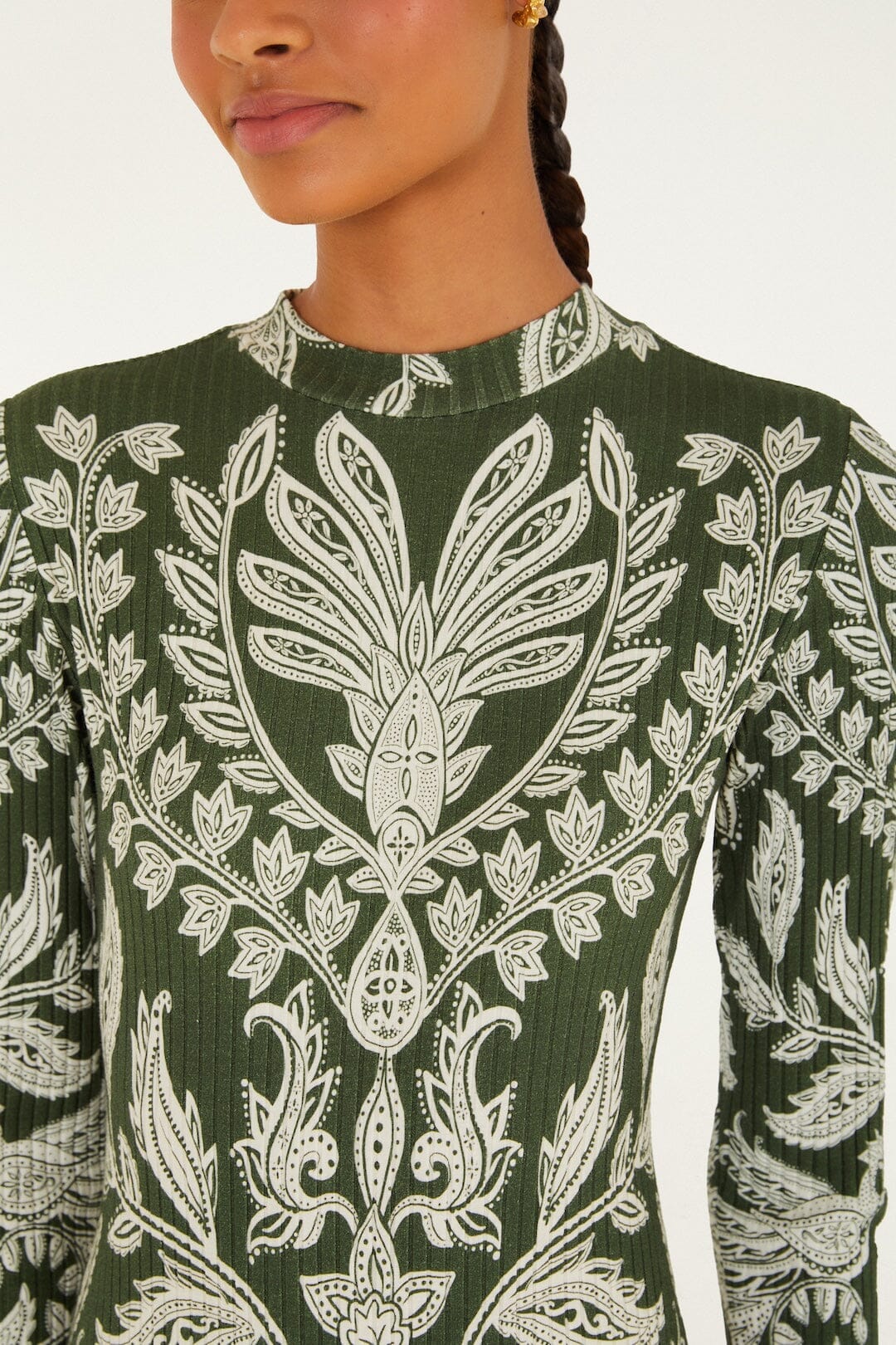 Dark Green Miranda Long Sleeve Bodysuit