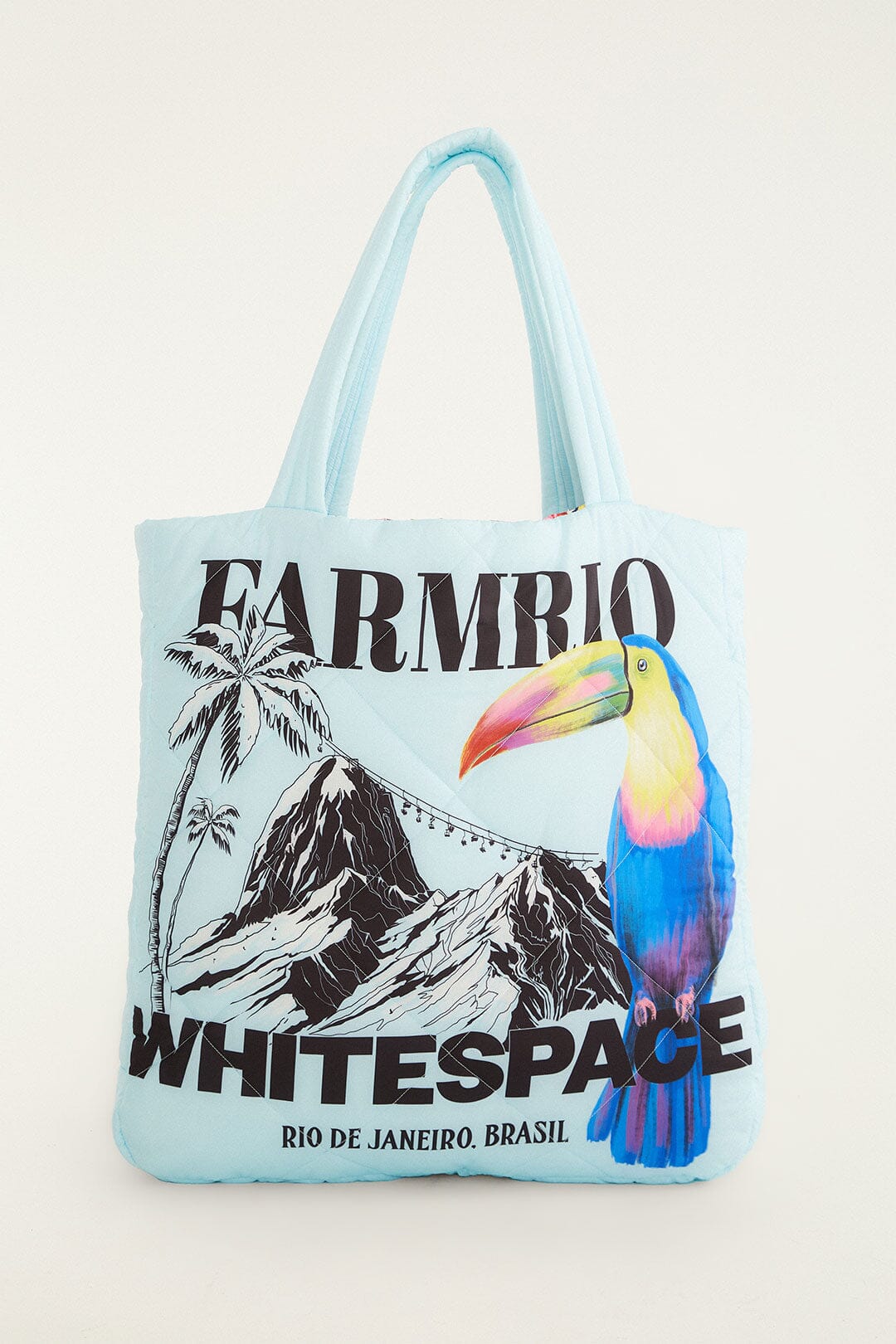 Blue Toucan Puffer Bag