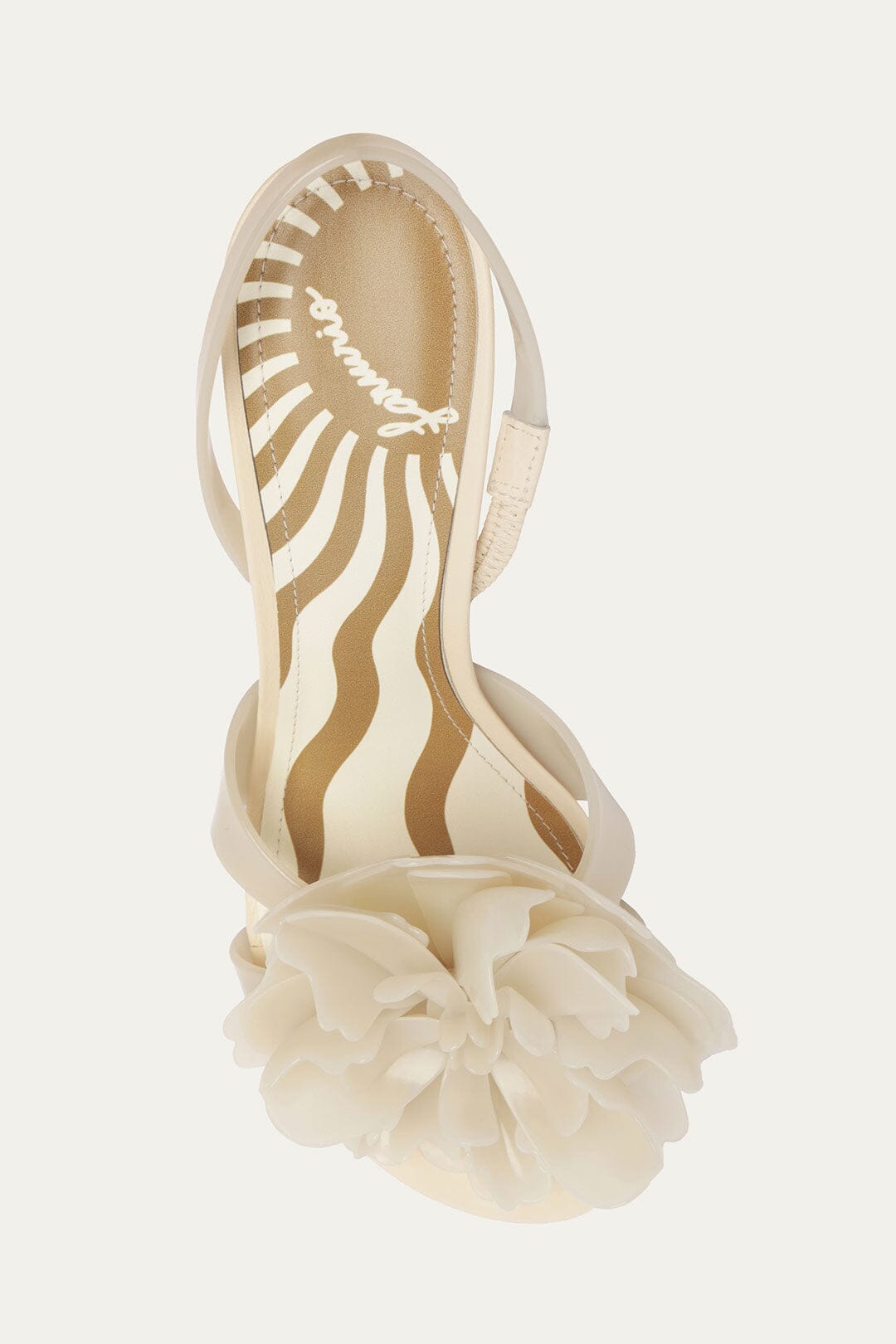 Off-White Flower Jelly Heeled Sandal
