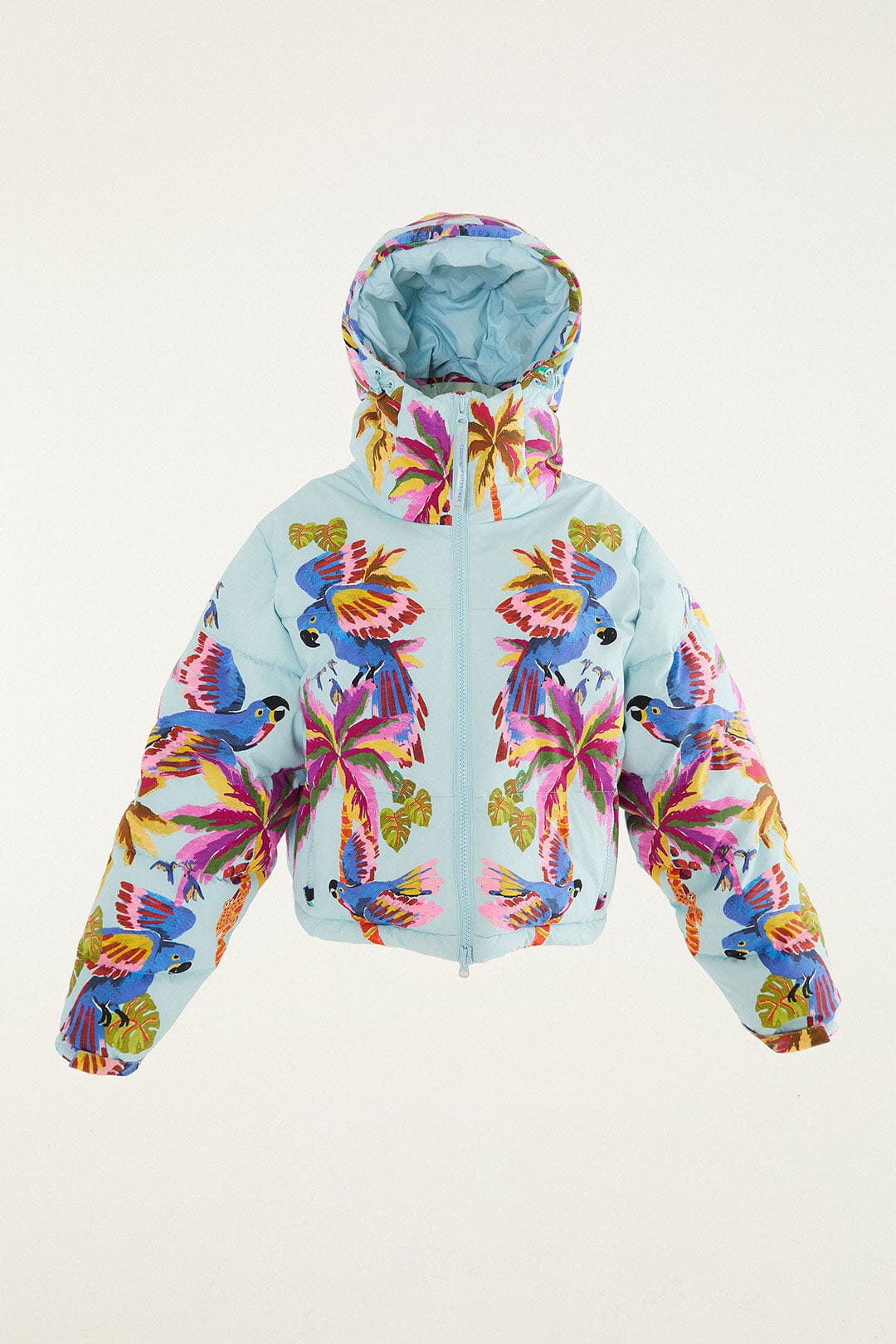 Blue Macaw Puffer Jacket