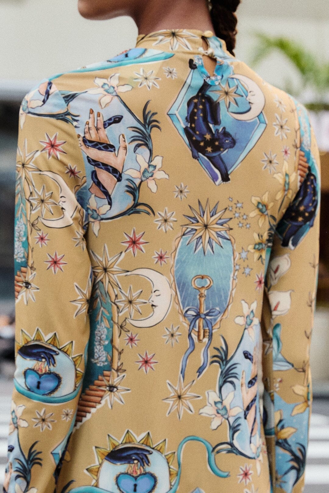 Sand Mystical Long Sleeve Maxi Dress