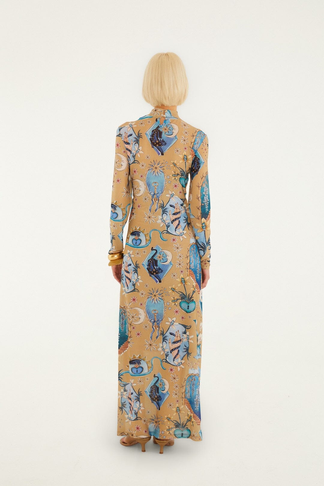 Sand Mystical Long Sleeve Maxi Dress