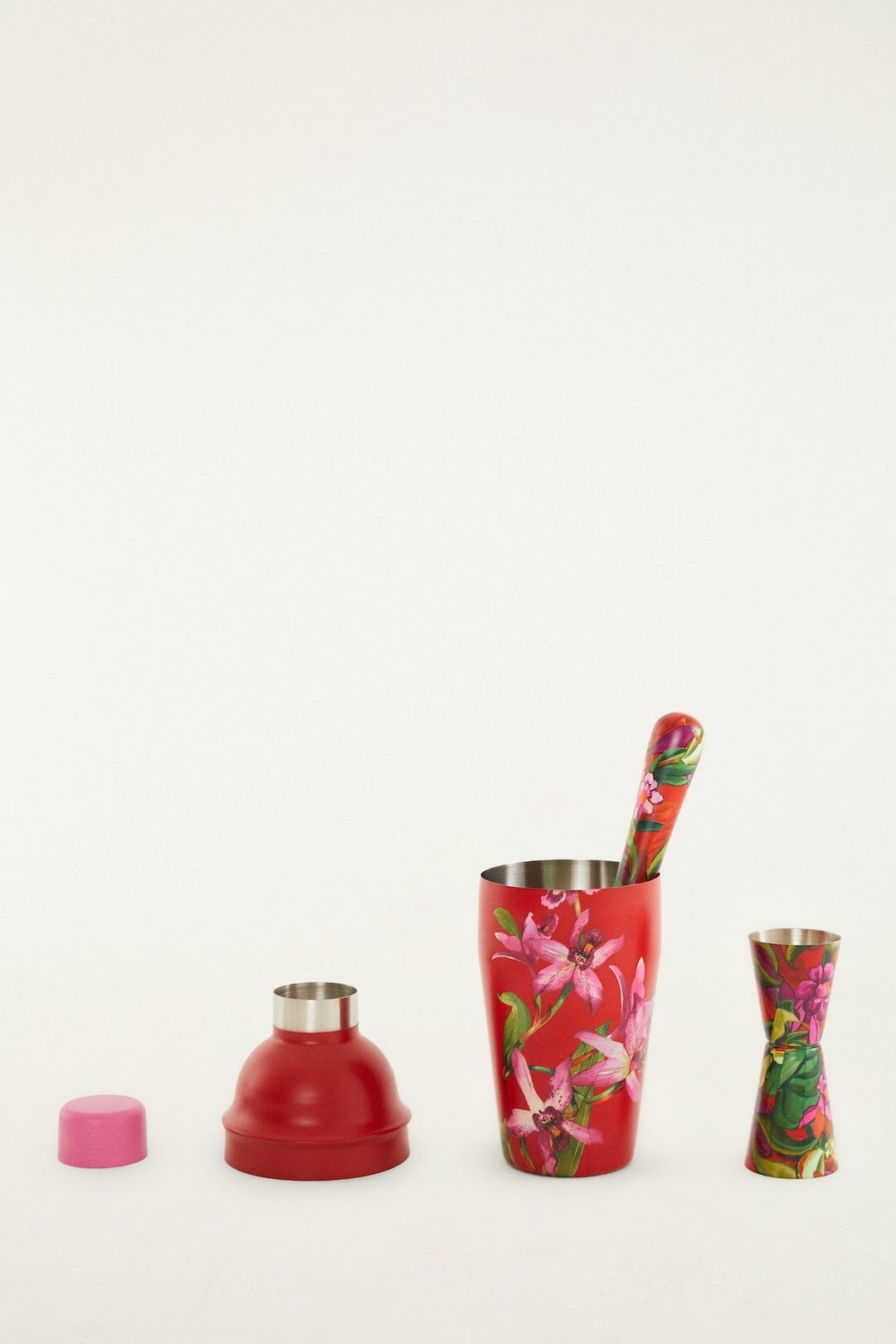 Red Floral Shake Joy Up Set