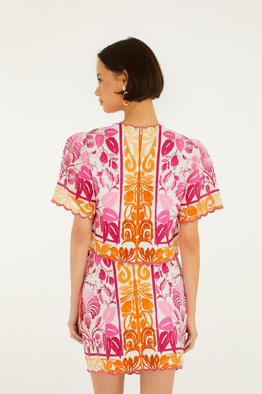 Off-White Santorini Short Sleeve Euroflax Premium Linen Top