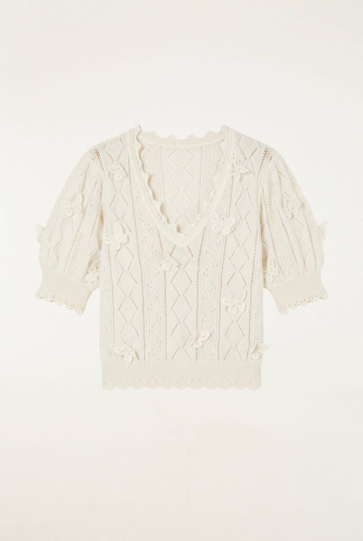 Richelieu 3D Butterflies Knit Top