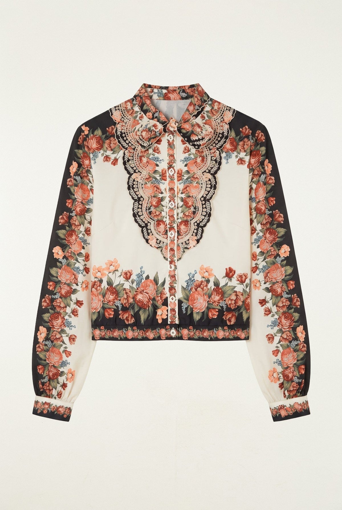 Winter Floral Long Sleeve Shirt