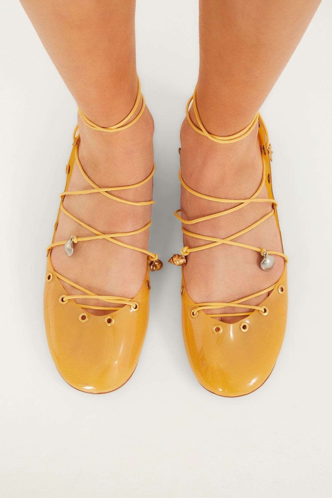 Sand Sea Lace Up Jelly Ballerina