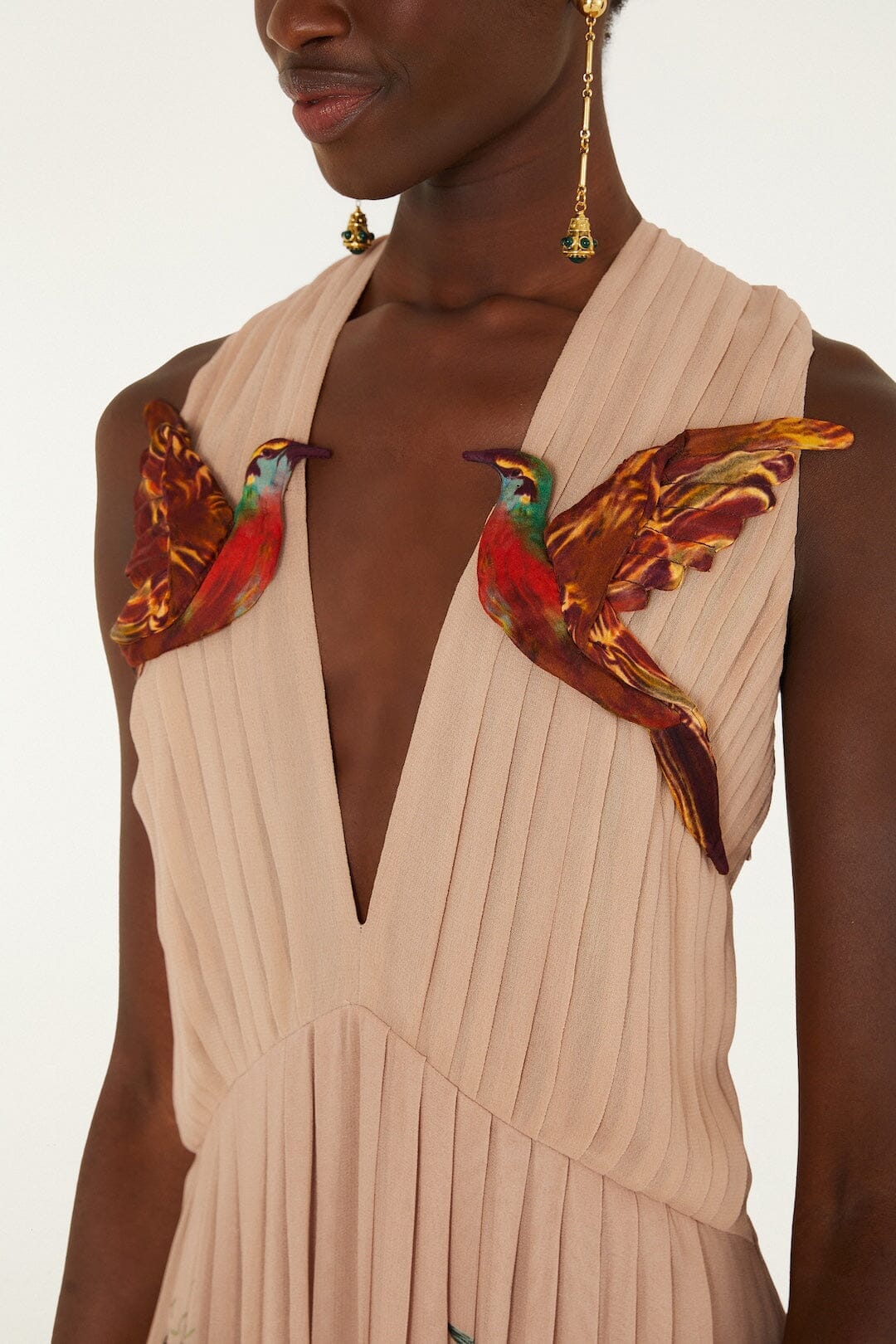 Bird Poetry Hummingbird Sleeveless Maxi Dress