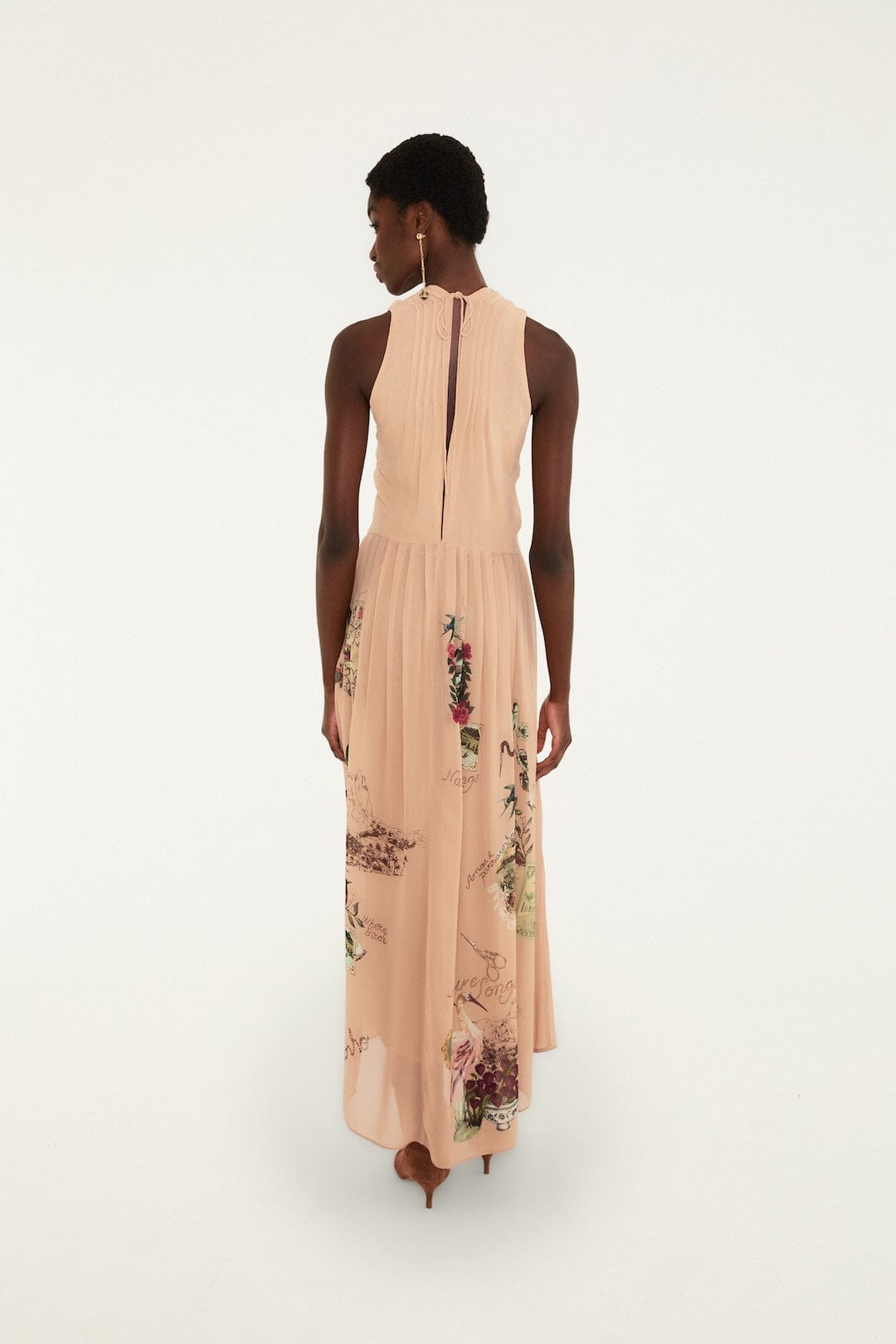 Bird Poetry Hummingbird Sleeveless Maxi Dress