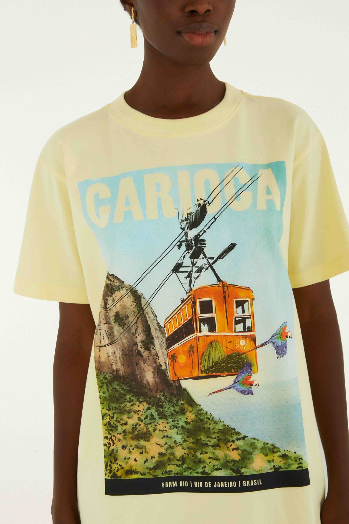 Bondinho Landscape Carioca Organic Cotton Relaxed T-Shirt