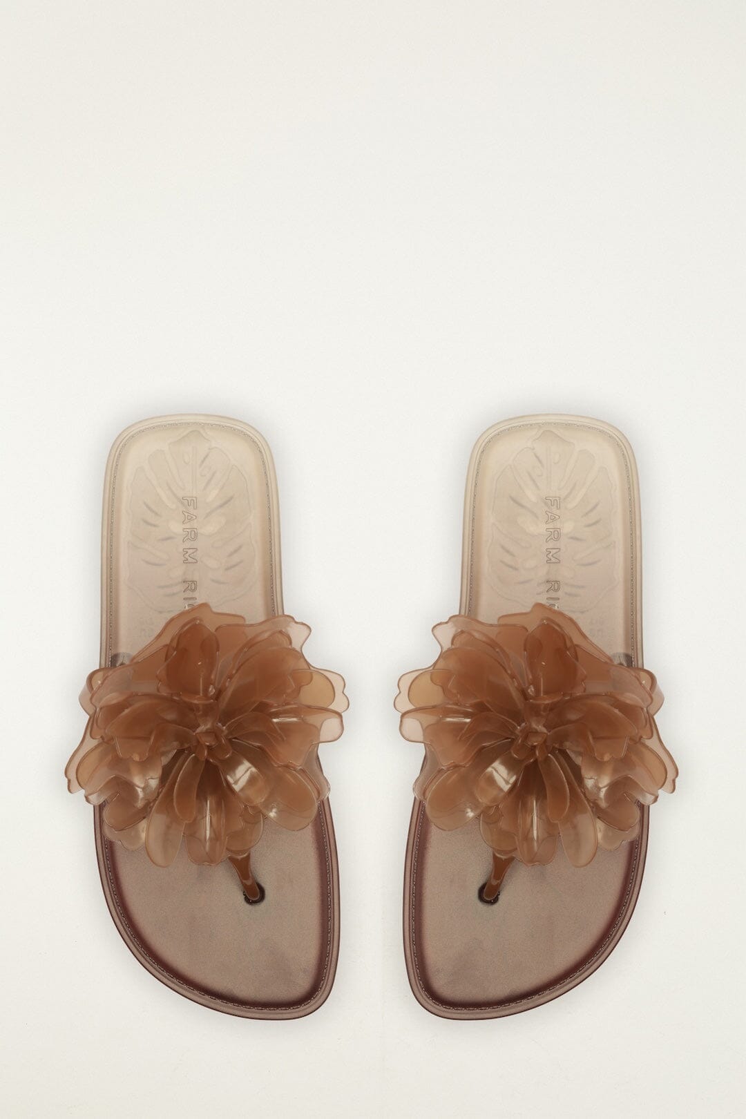 Caramel Jelly Flower Flat Sandal