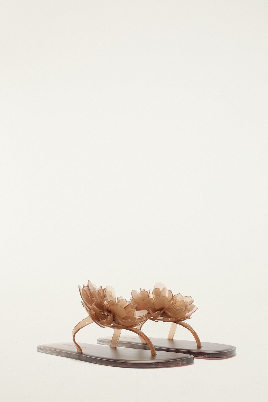 Caramel Jelly Flower Flat Sandal