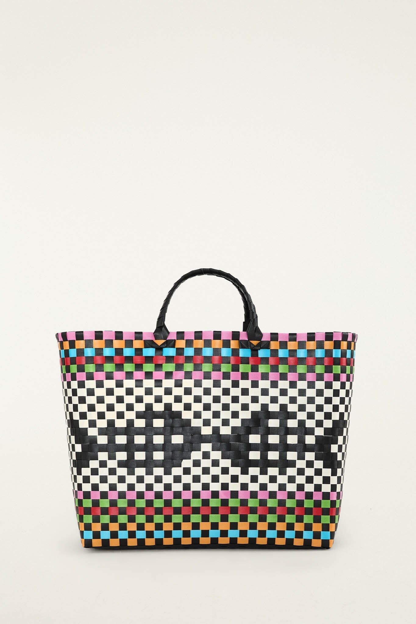 Black And White Fish Woven Bag