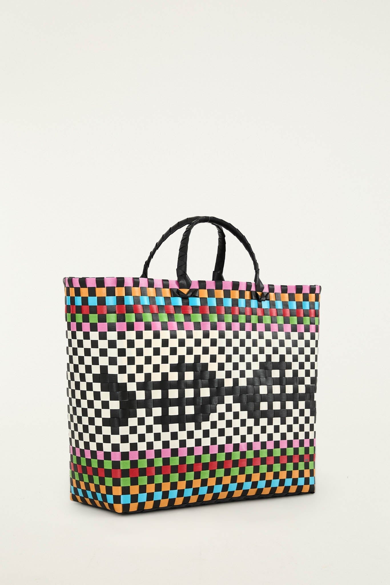 Black And White Fish Woven Bag