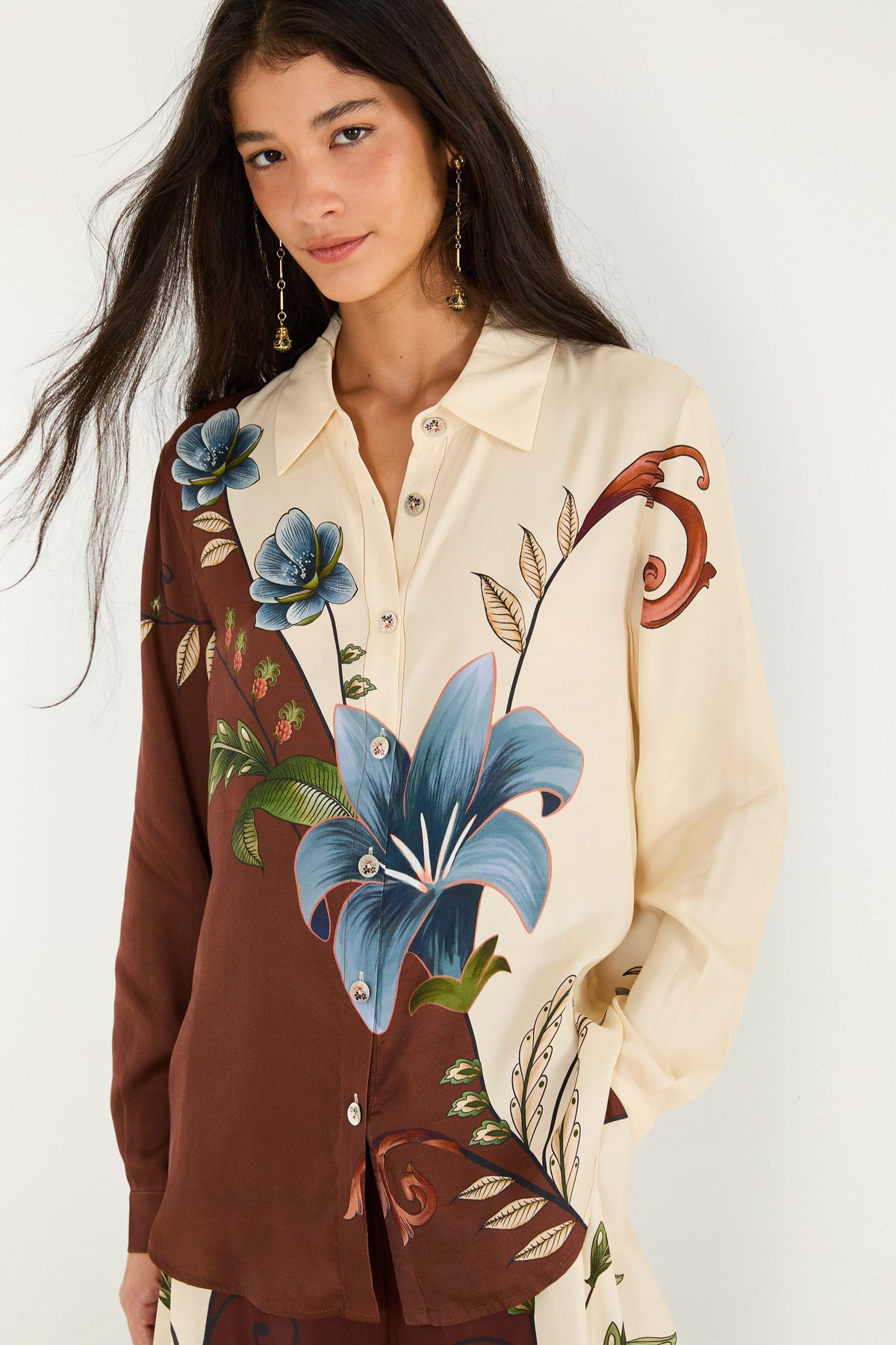 Milena Buttoned Collared Shirt