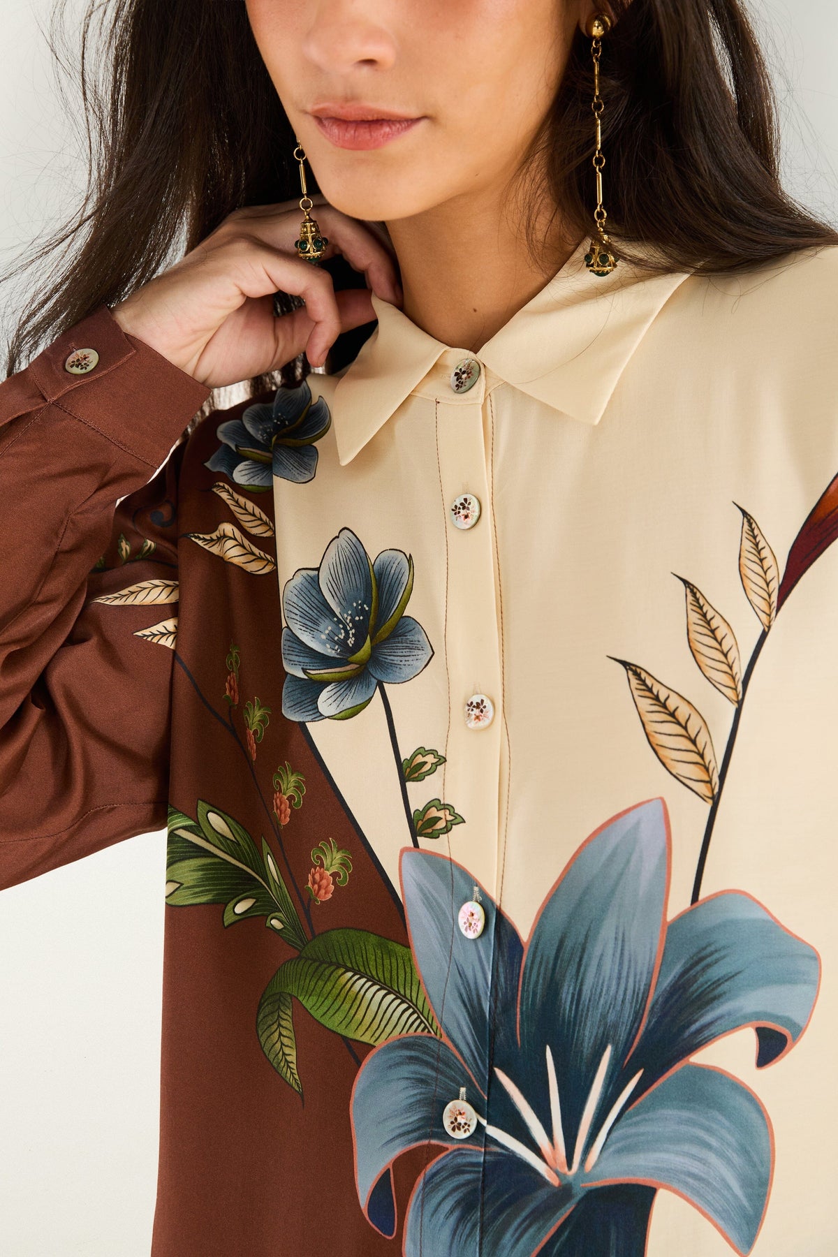 Milena Buttoned Collared Shirt