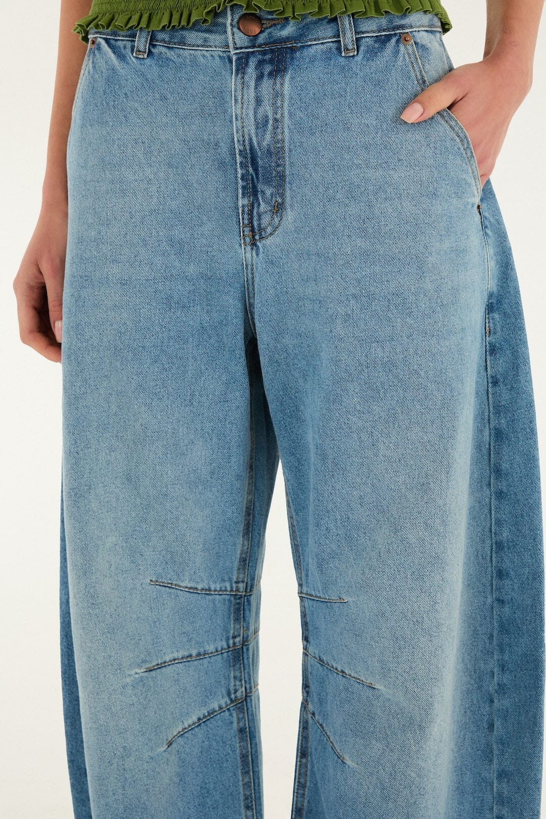 Barrel Denim Pants