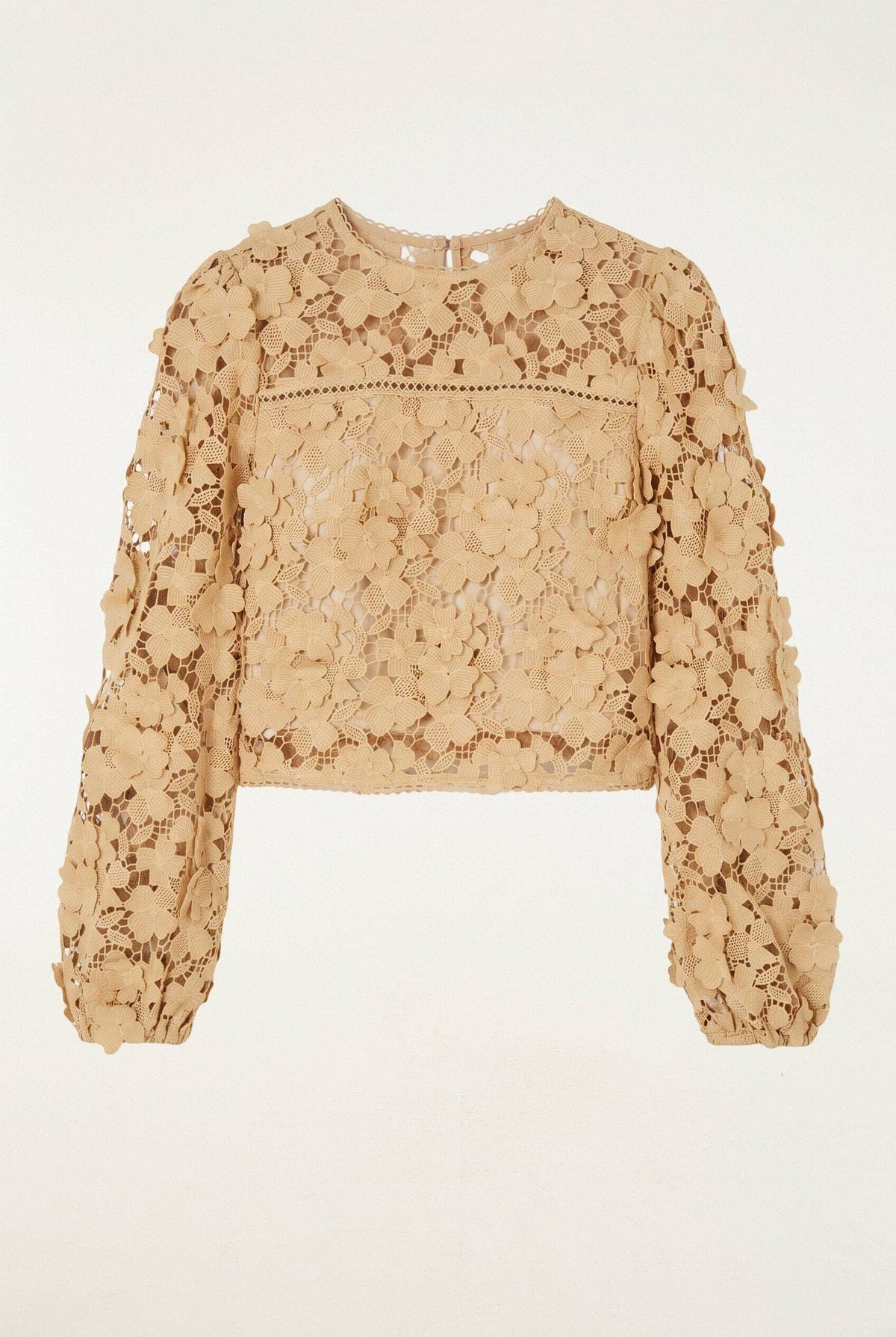 Sand Embroidery Long Sleeve Blouse