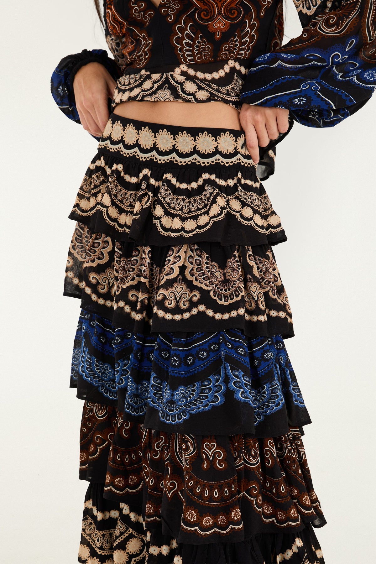 Nicole Ruffled Maxi Skirt