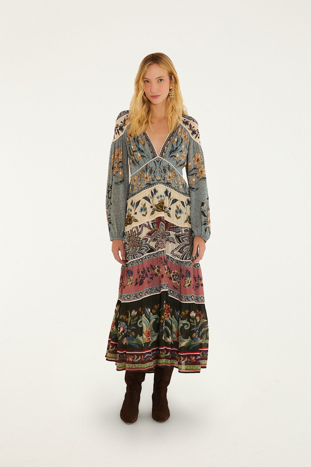Stained Glass Beauty Long Sleeve Maxi Dress