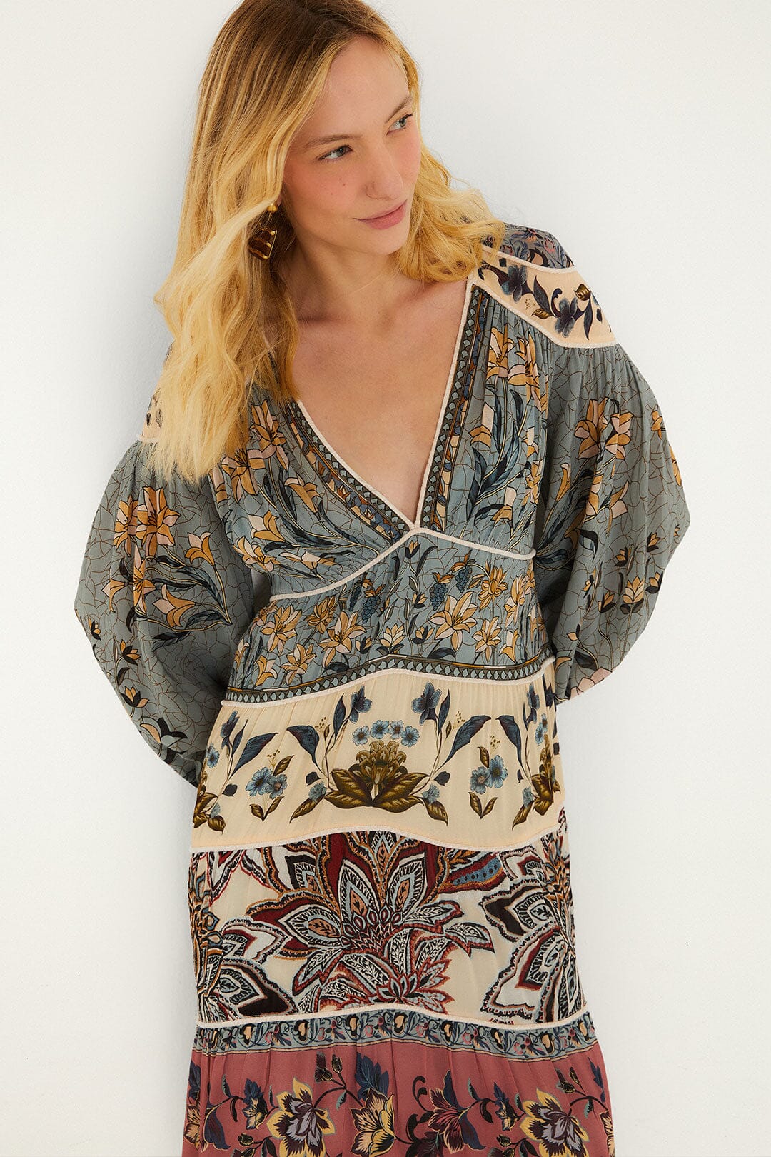 Stained Glass Beauty Long Sleeve Maxi Dress