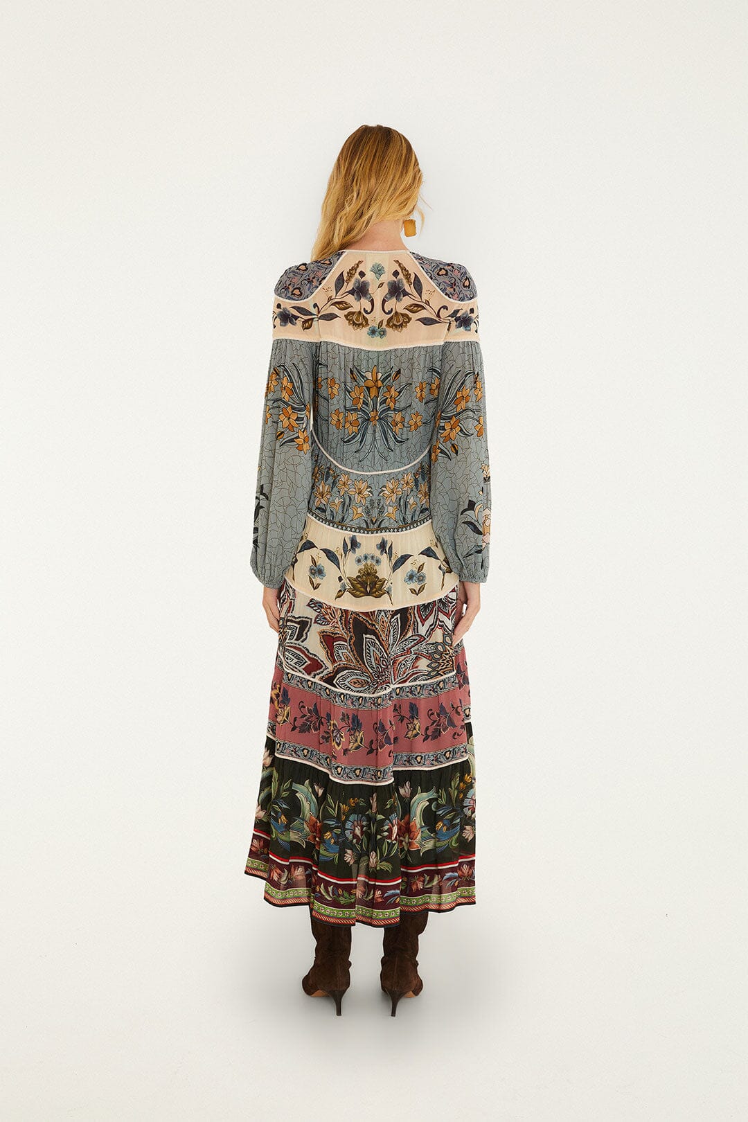Stained Glass Beauty Long Sleeve Maxi Dress
