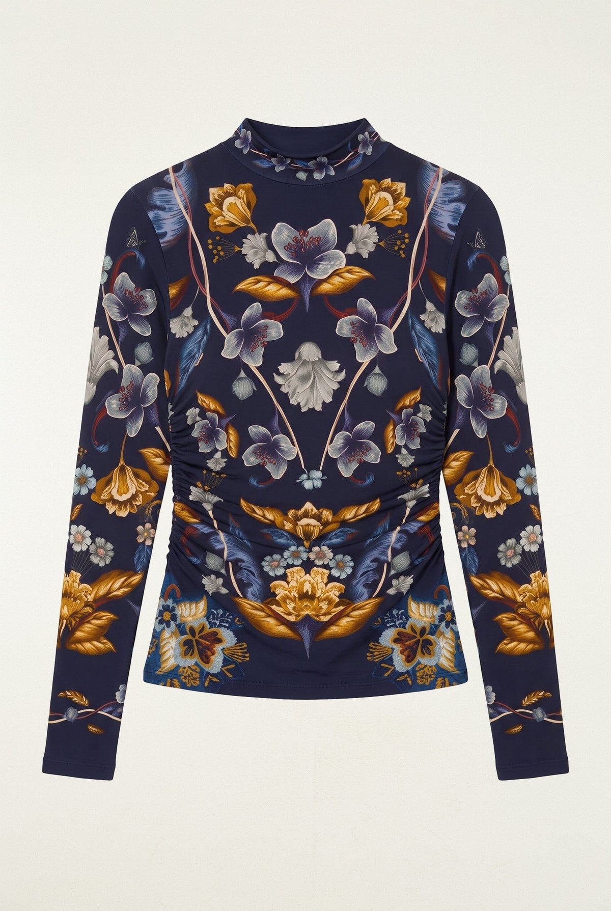 Golden Nature Long Sleeve Jersey Blouse