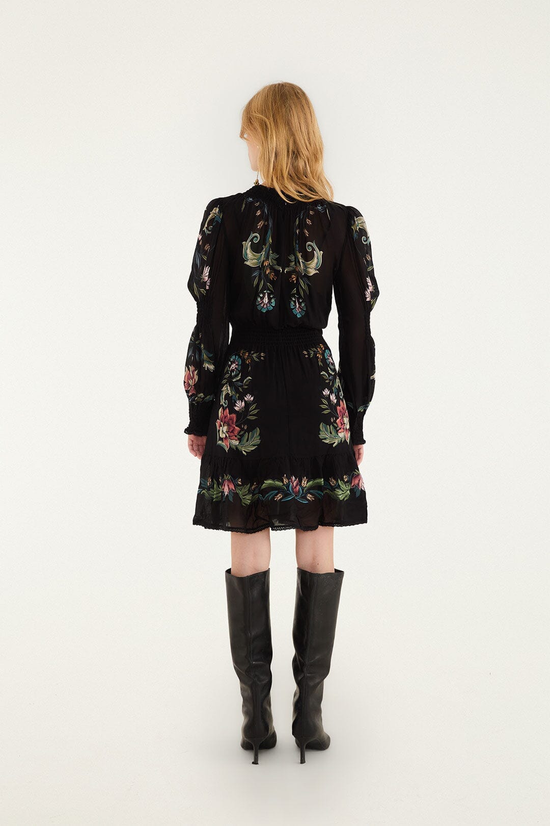 Natalia Lace Long Sleeve Mini Dress