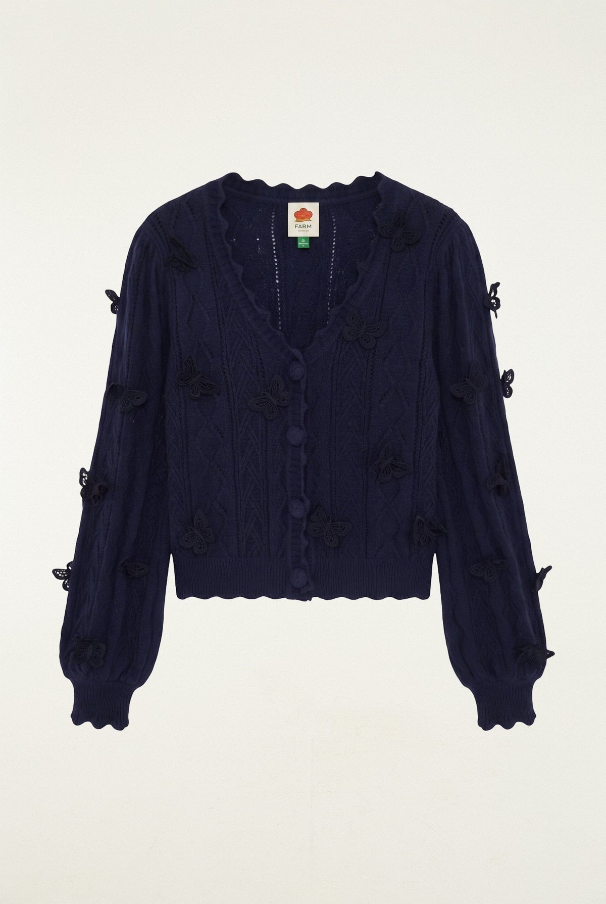 Richelieu 3D Butterflies Knit Cardigan