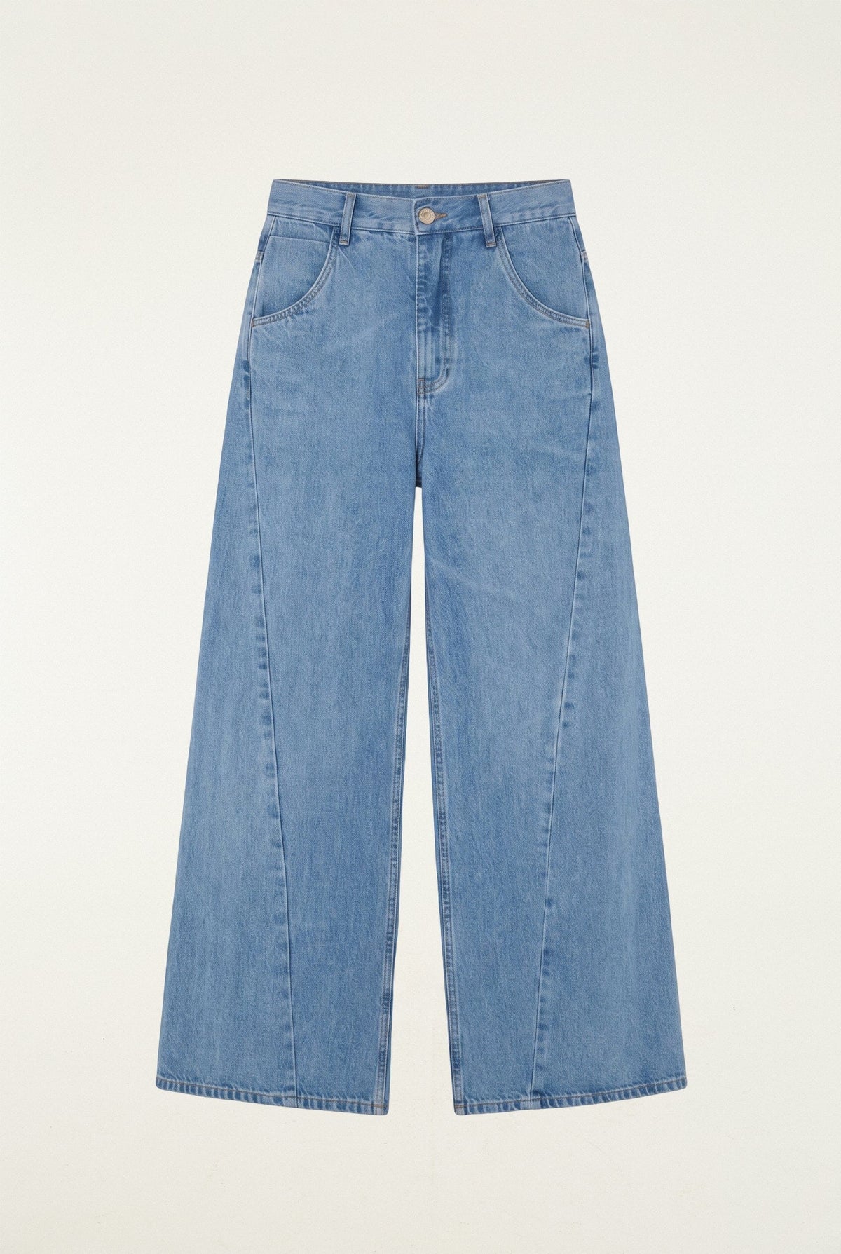 Light Wide-Leg Denim Pants