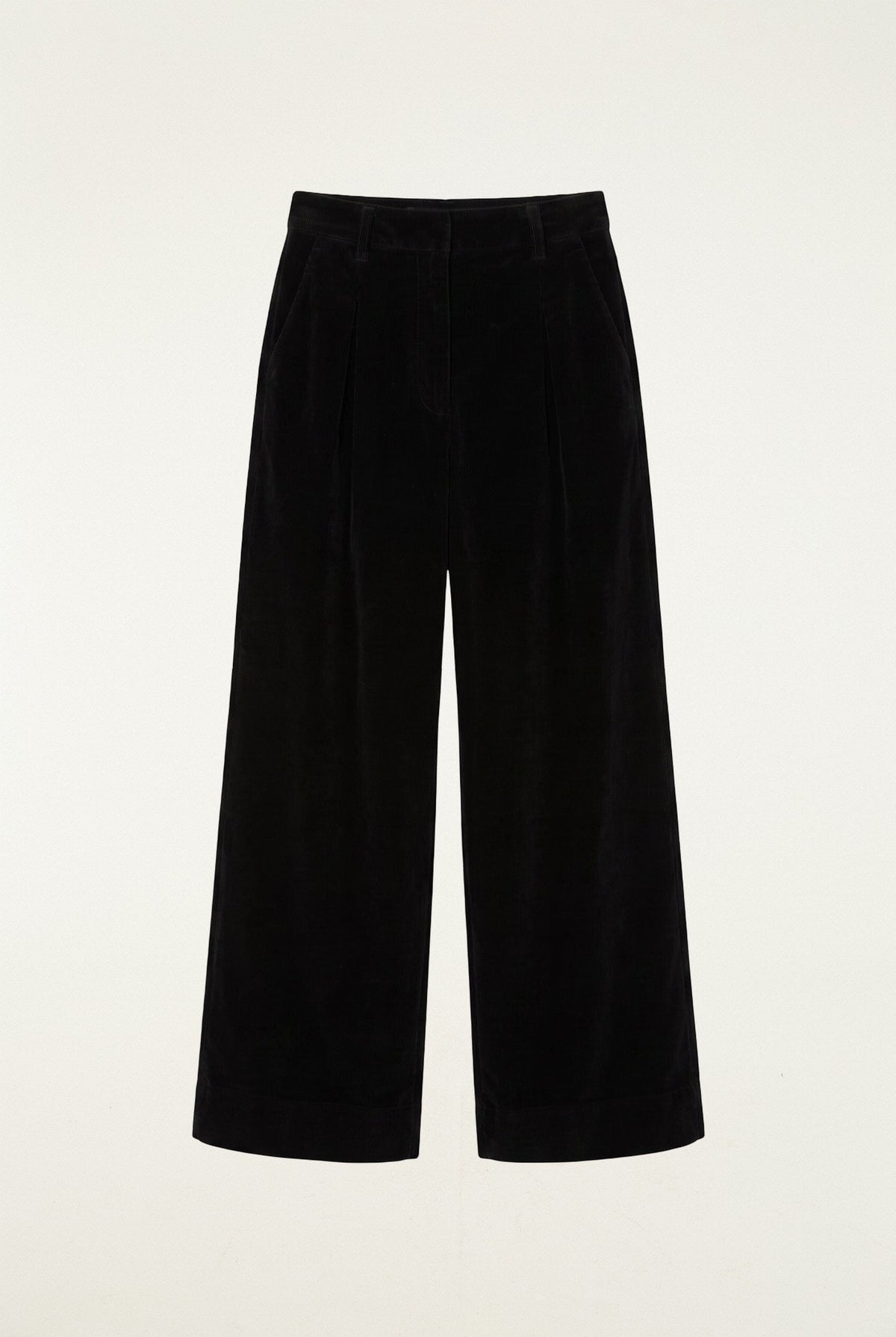 Wide-Leg Tailored Corduroy Pants