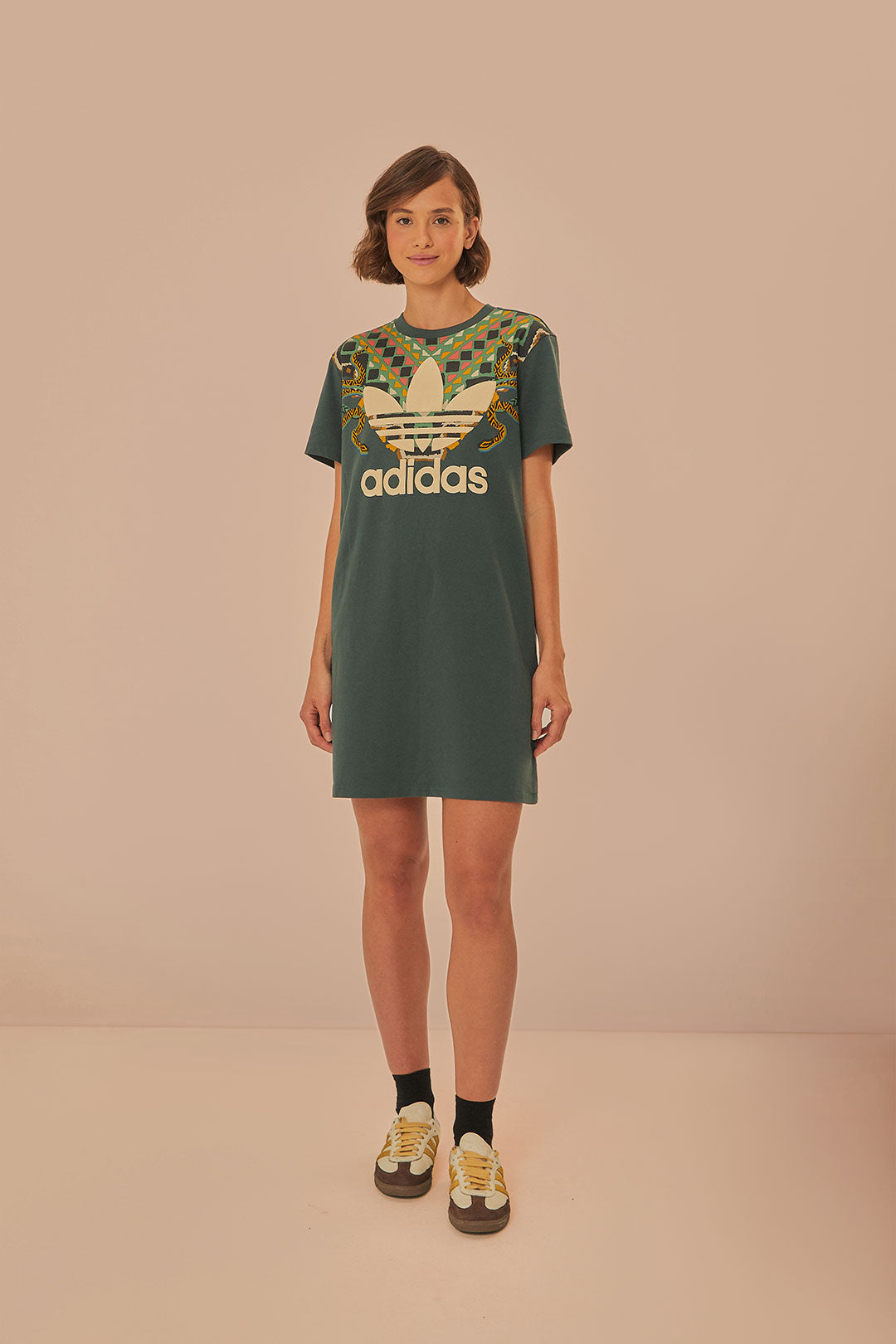 Green Adidas Farm Rio T-Shirt Dress