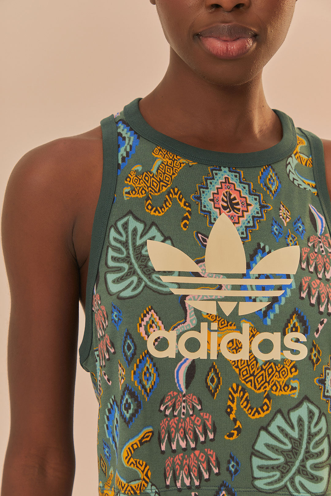 Green Adidas Farm Rio Crop Top