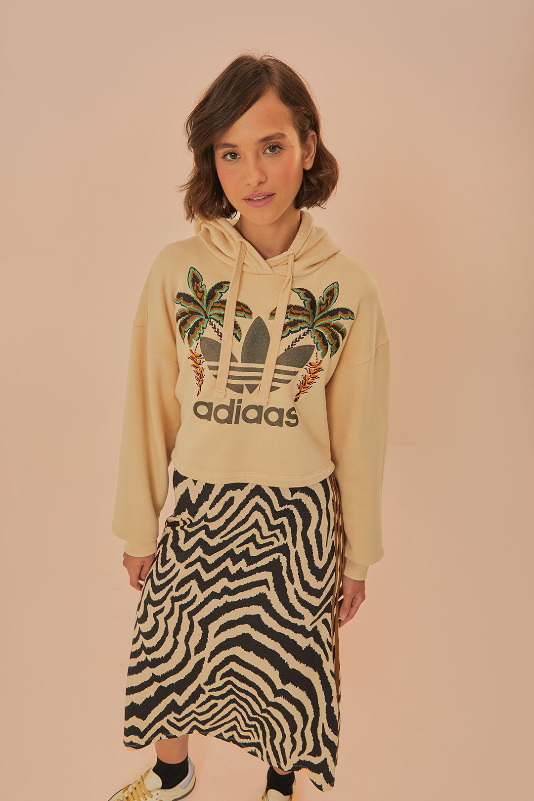 Beige Adidas Farm Rio Maxi Skirt