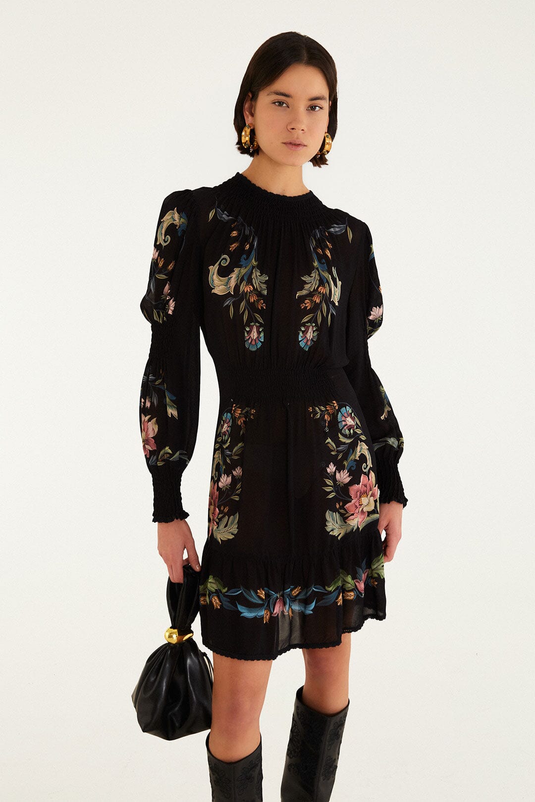 Natalia Lace Long Sleeve Mini Dress