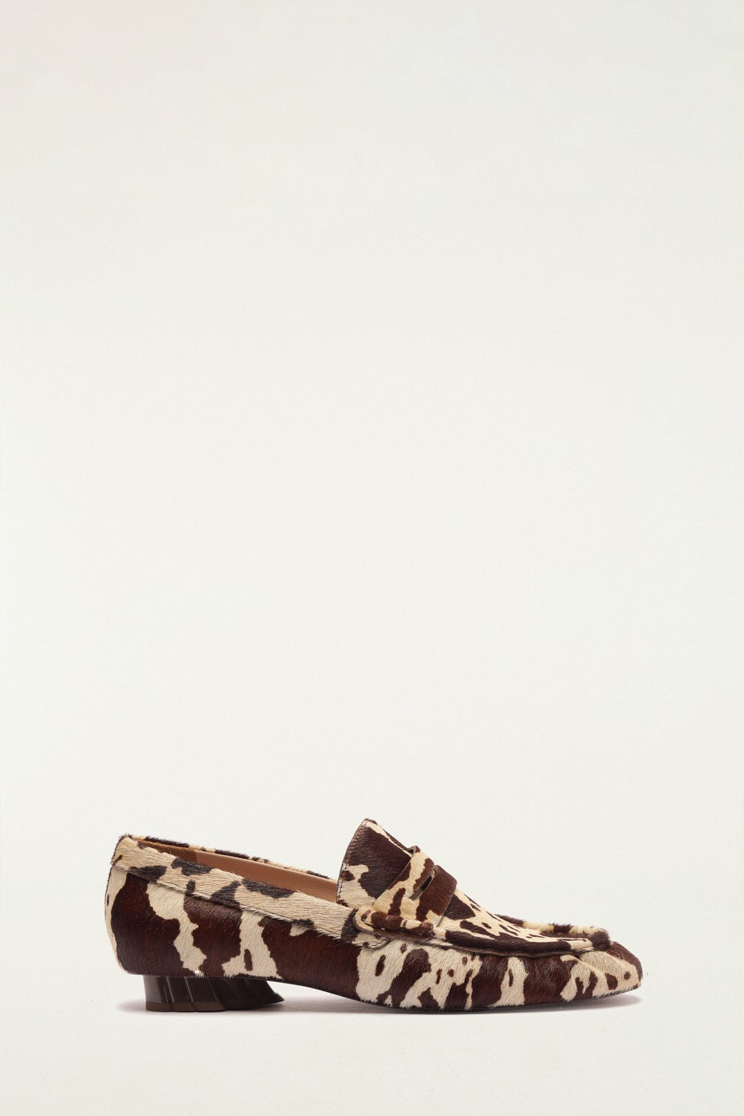 FARM Rio model wearing the Animal Print Heeled Loeafer
