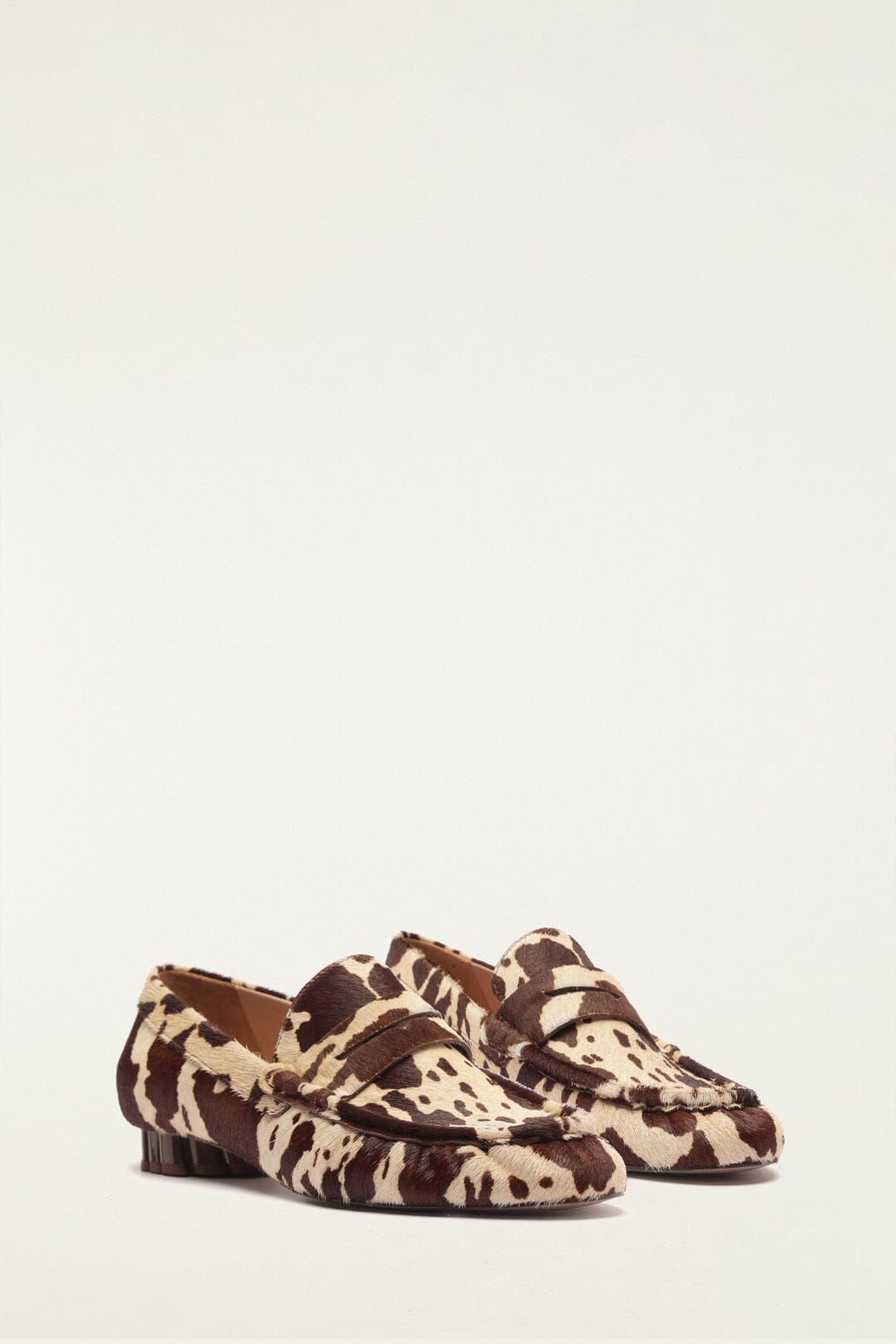 FARM Rio model wearing the Animal Print Heeled Loeafer