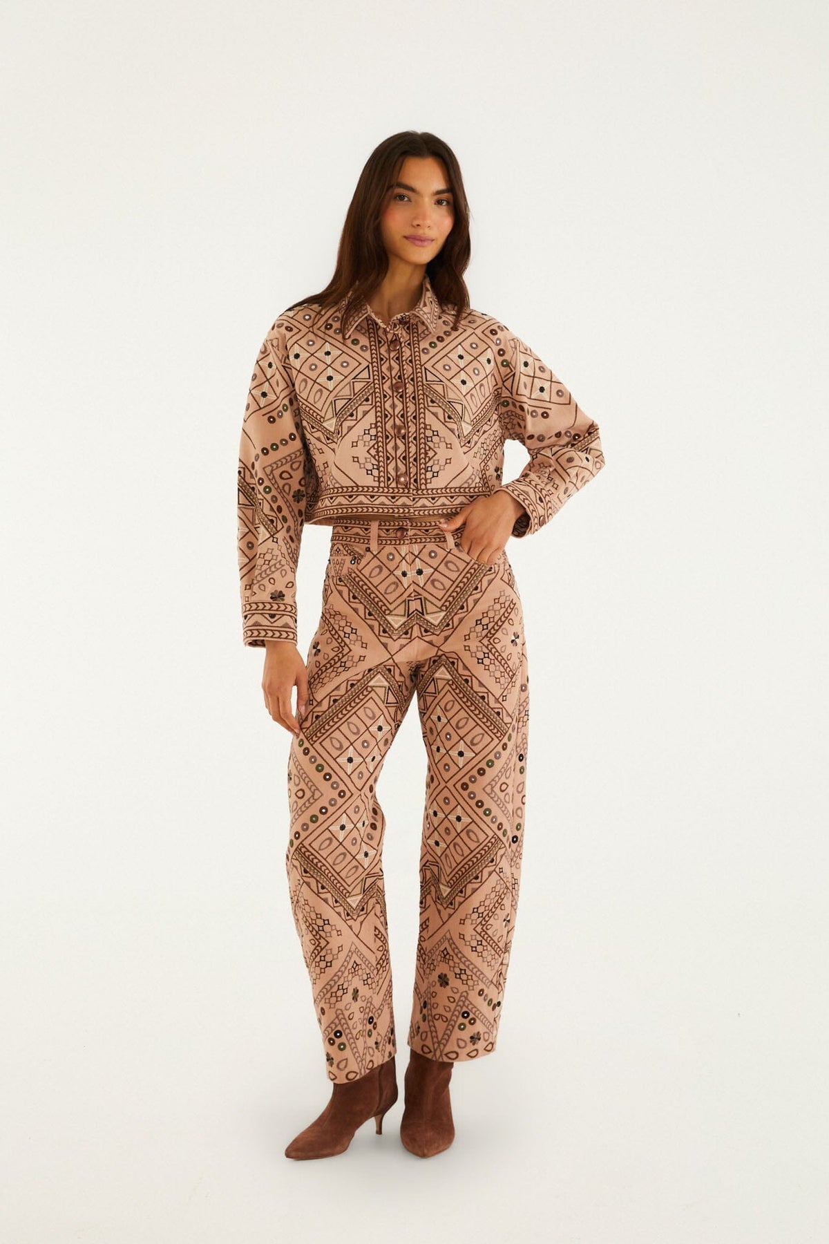 Beige Cosmopolitan Slim Pants