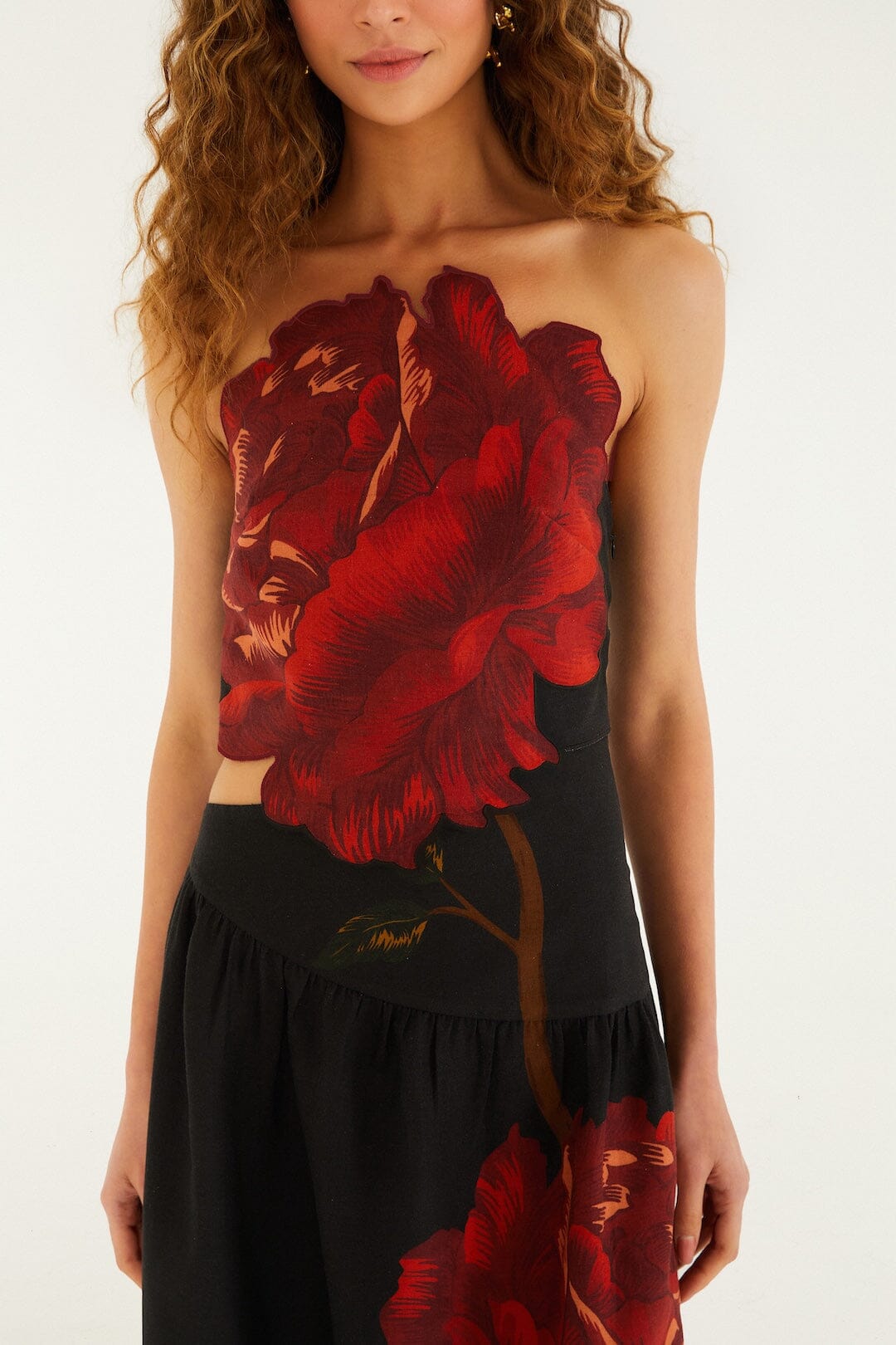 Black Rosalia Artisanal Lenzing Ecovero Euroflax Midi Dress