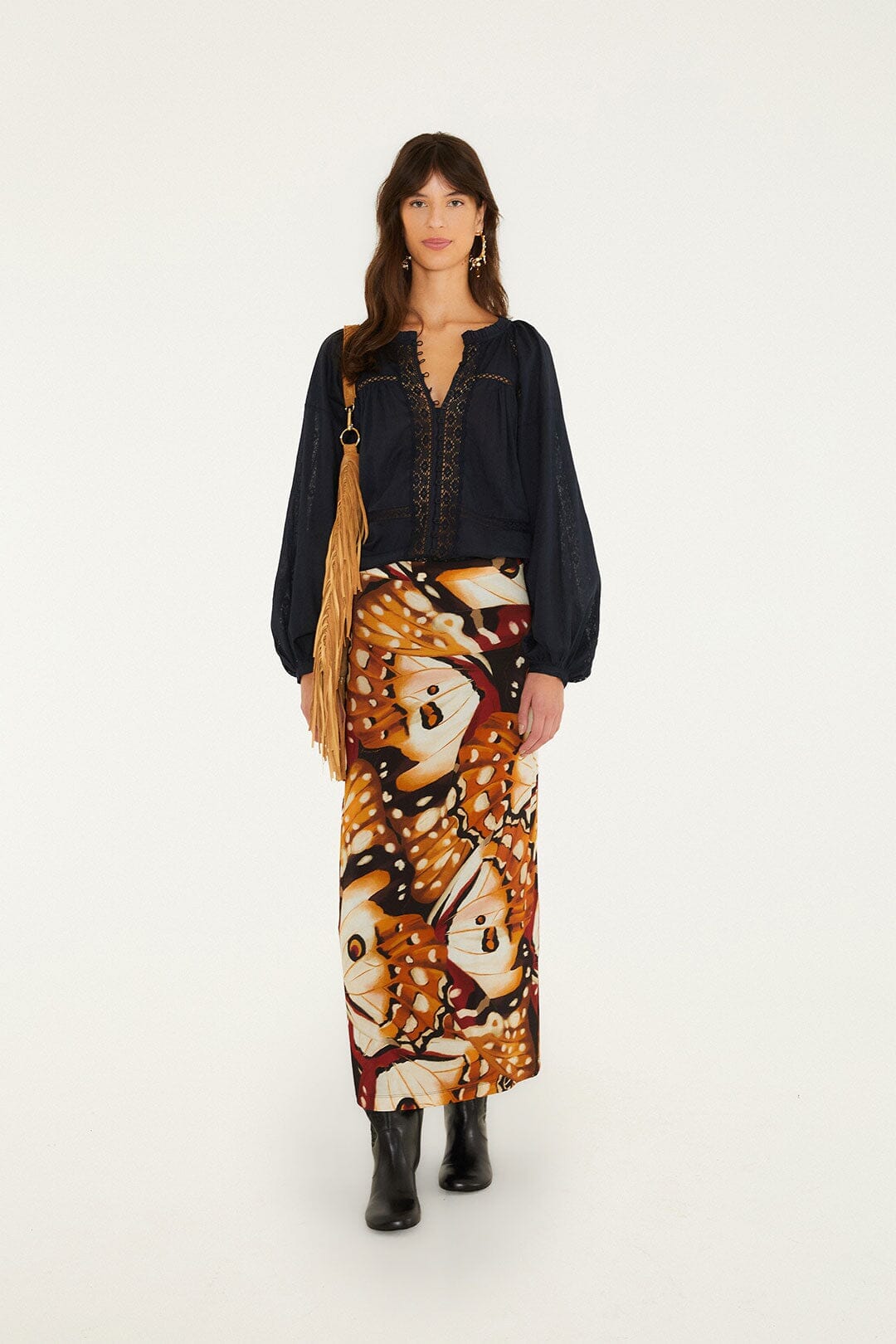 Borbofly Jersey Midi Skirt