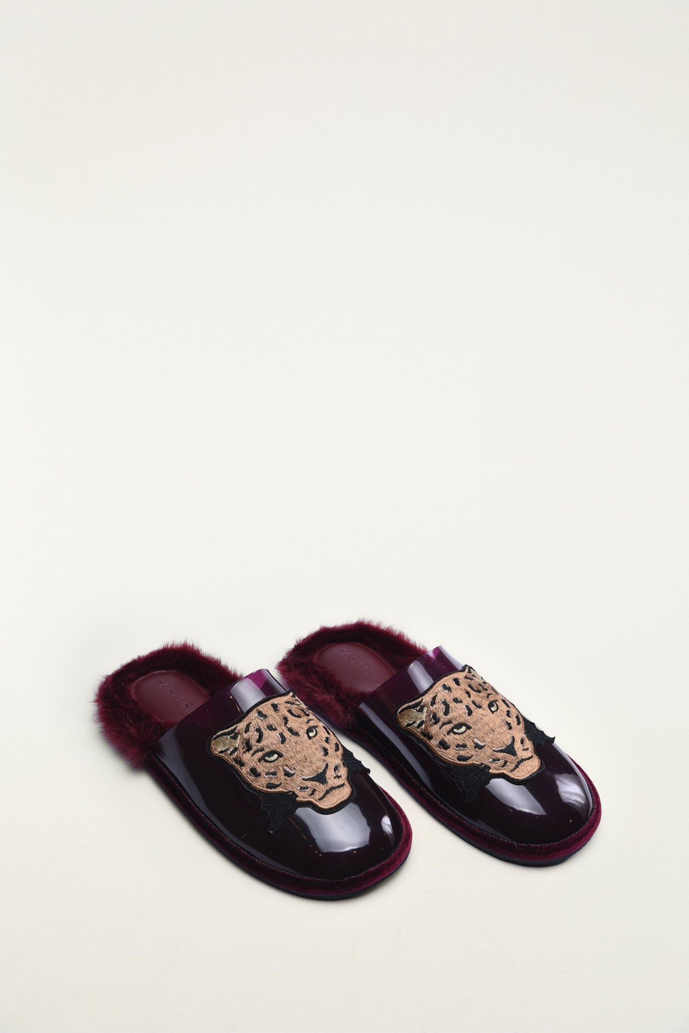 FARM Rio model wearing the Crystal Fluff Hotel Slipper