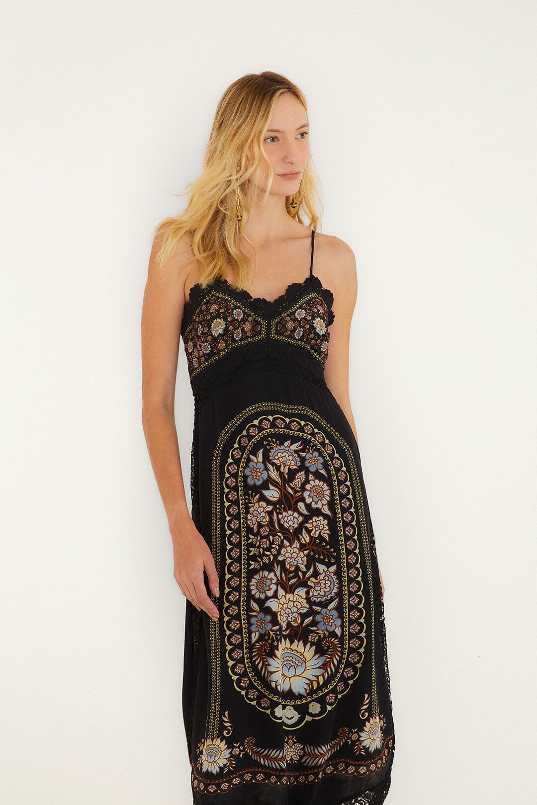Daniela Lace Sleeveless Midi Dress