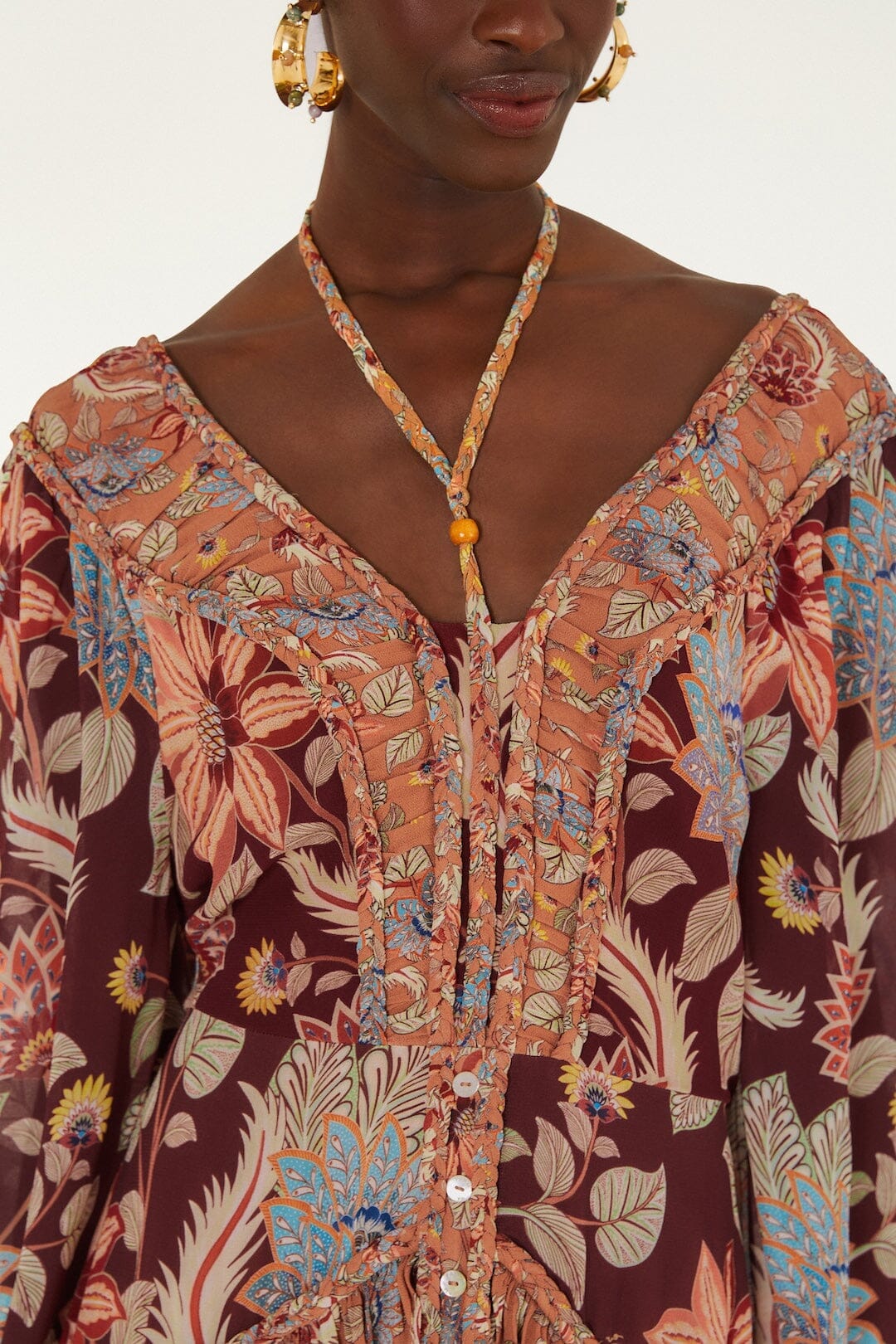 Delhi Floral Mixed Mini Dress