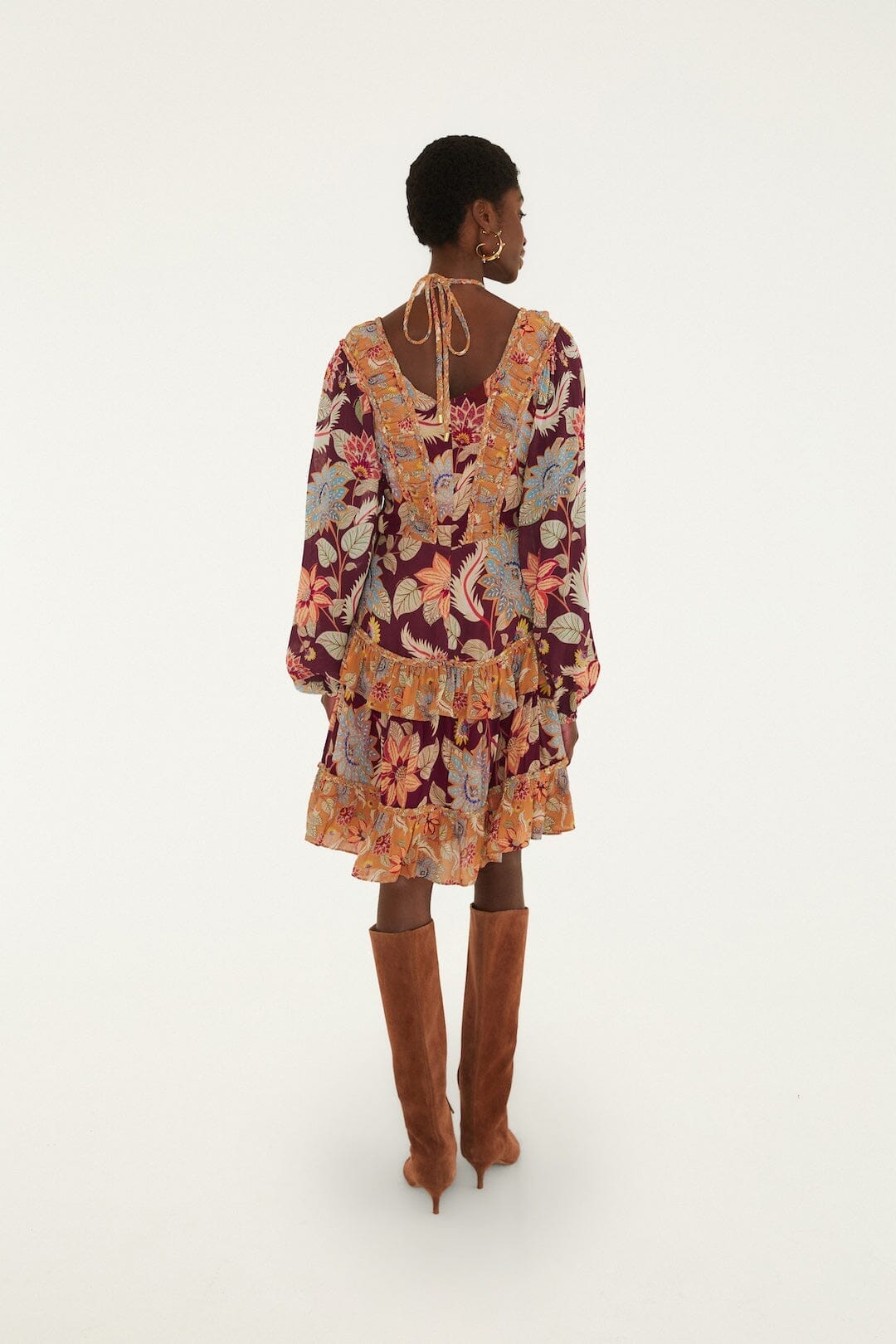 Delhi Floral Mixed Mini Dress