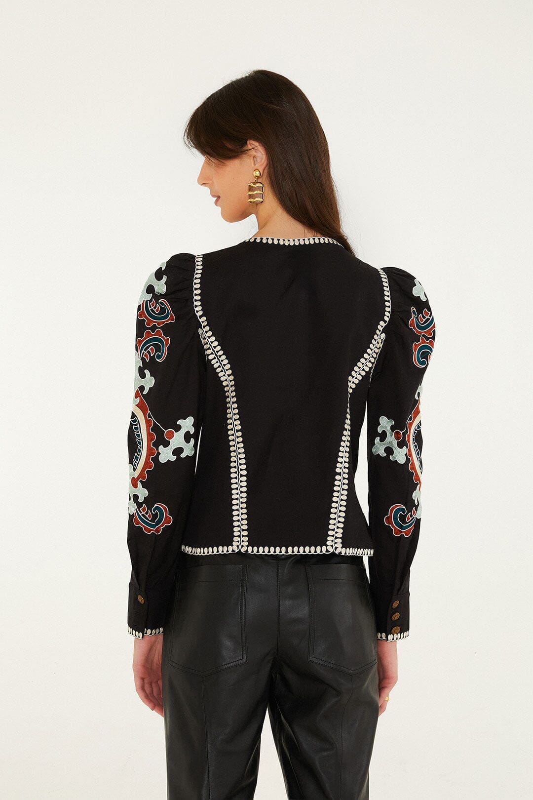Fantasy Embroidered Long Sleeve Blouse